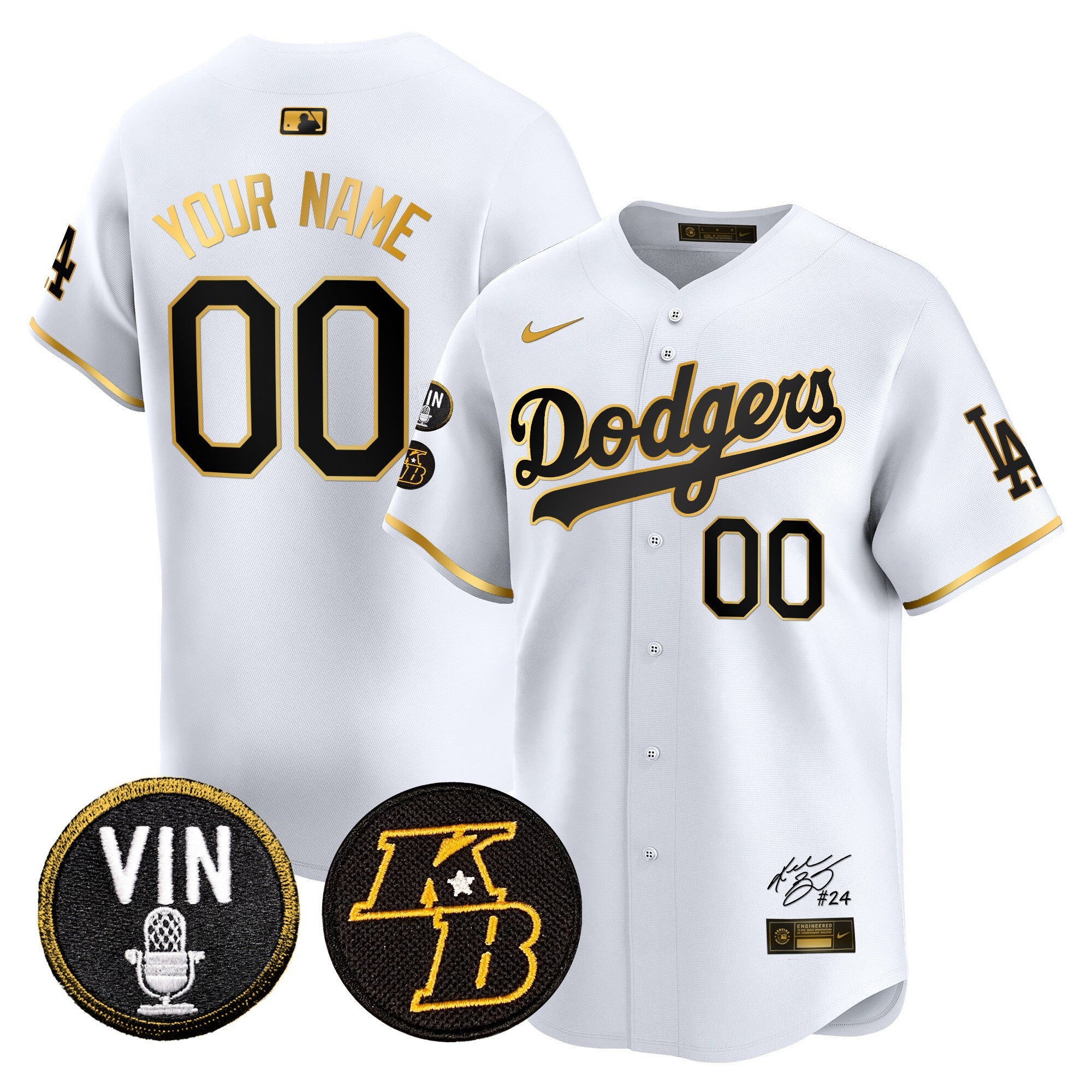 Vin Patch & Kobe Bryant Signature Vapor Premier Limited Custom Jersey