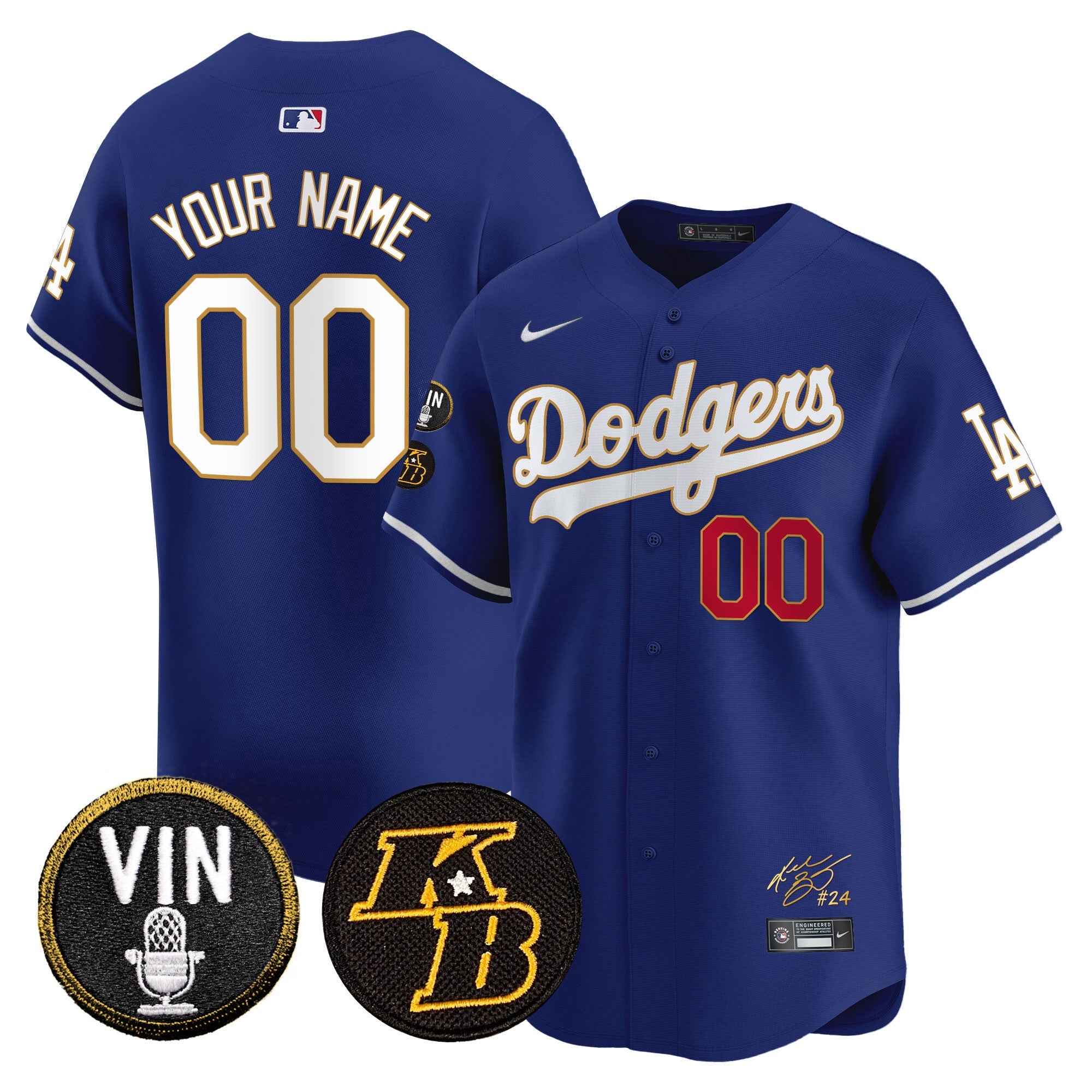 Vin Patch & Kobe Bryant Signature Vapor Premier Limited Custom Jersey