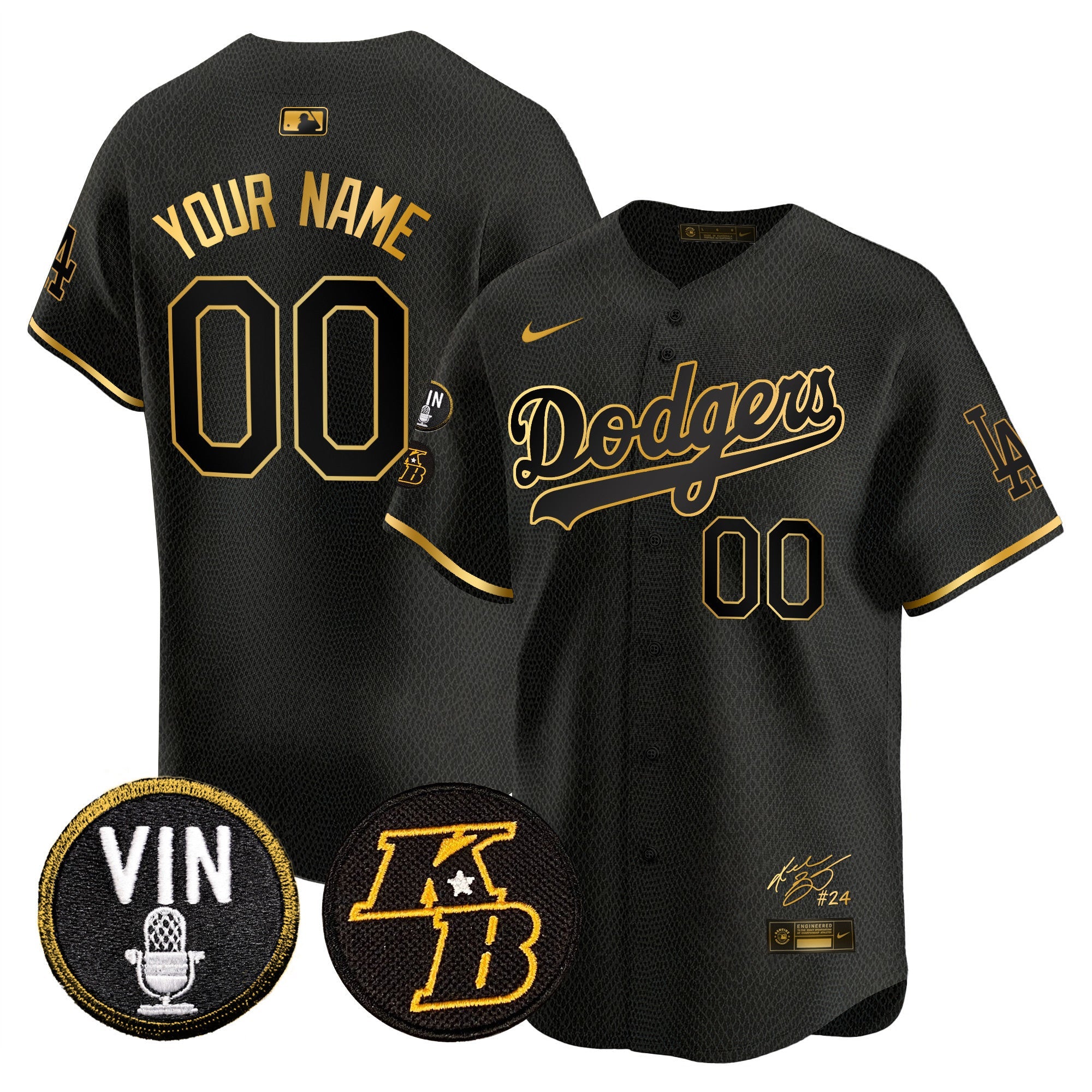 Vin Patch & Kobe Bryant Signature Vapor Premier Limited Custom Jersey