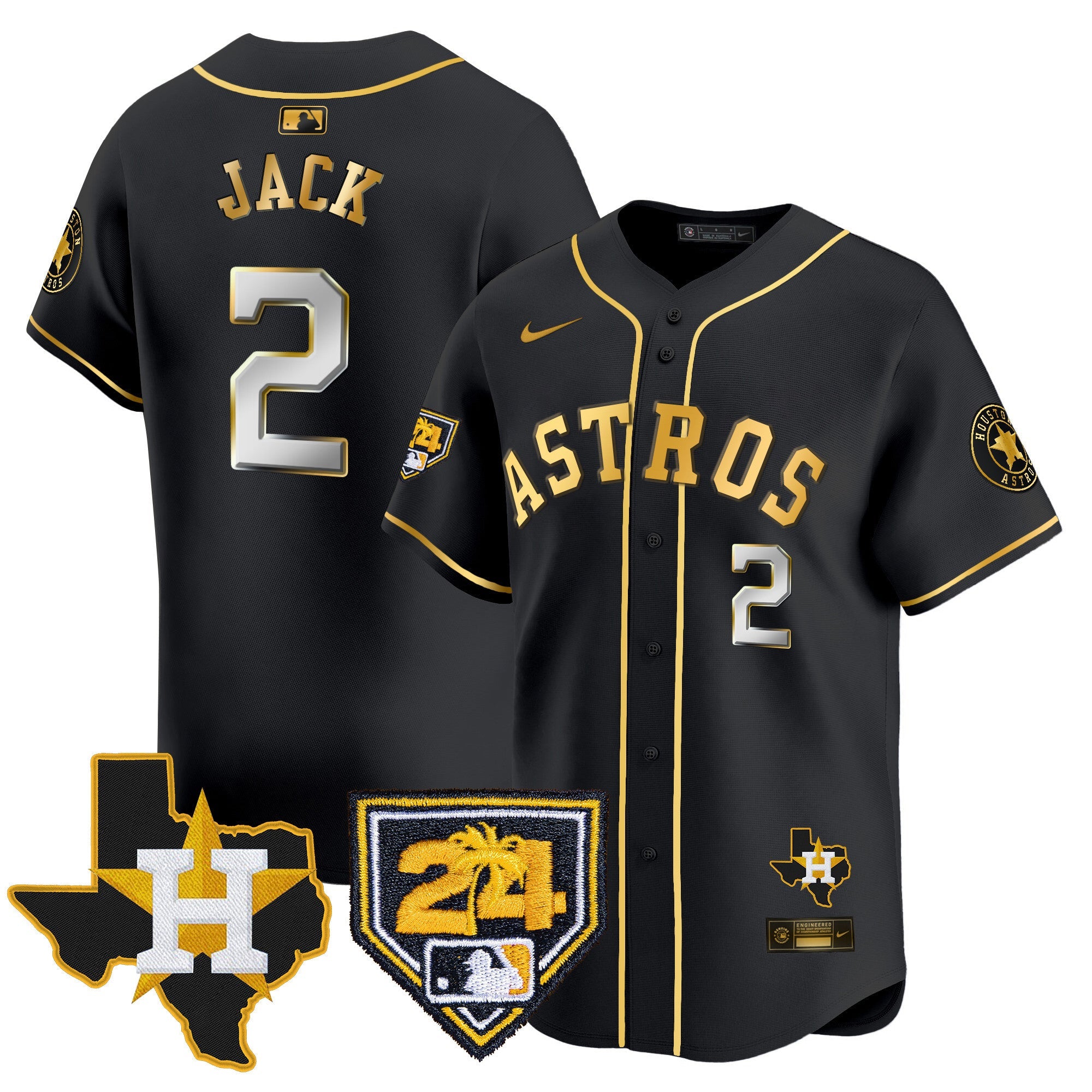 Men’s Houston 2024 Spring Training & Texas Patch Vapor Premier Limited Jersey