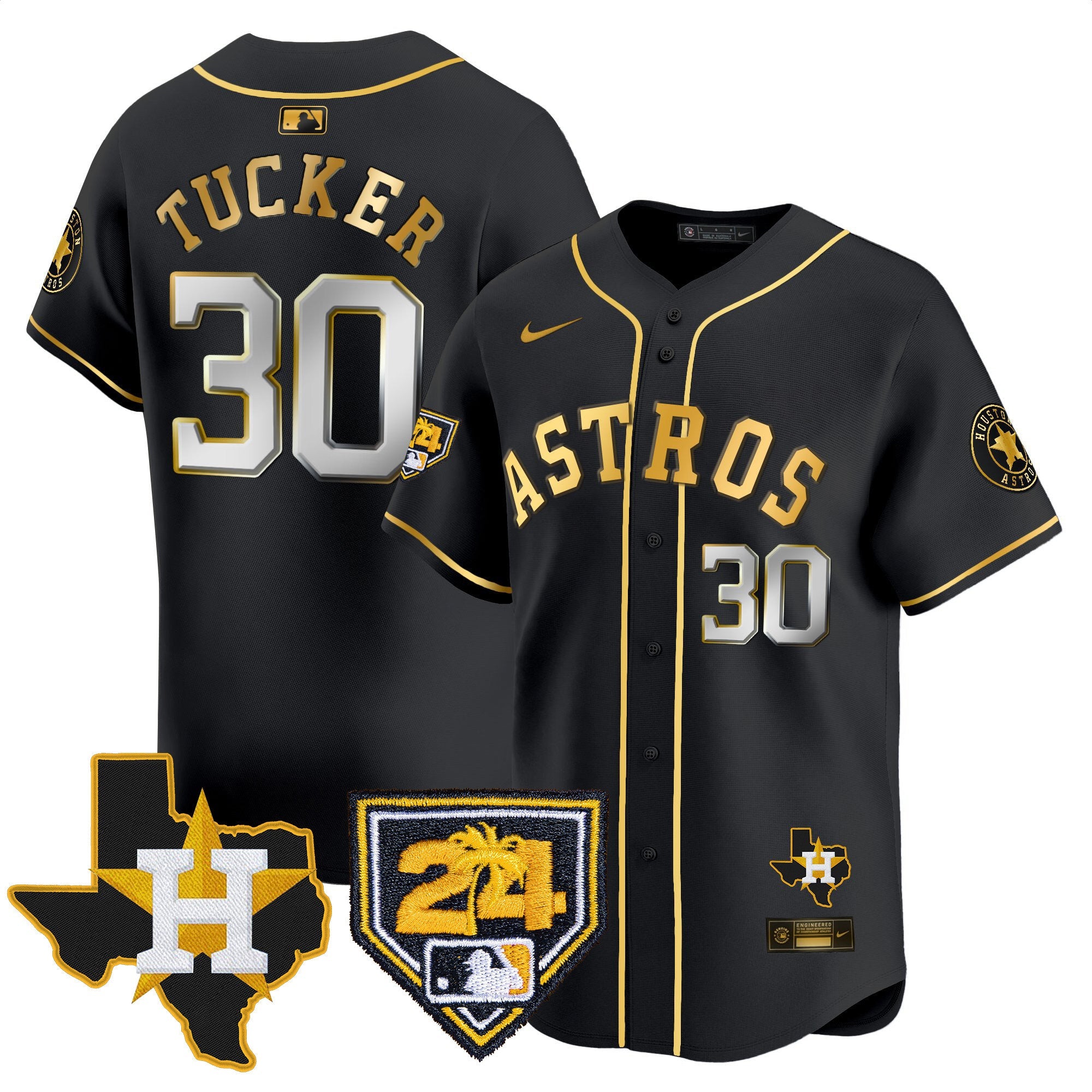 Men’s Houston 2024 Spring Training & Texas Patch Vapor Premier Limited Jersey