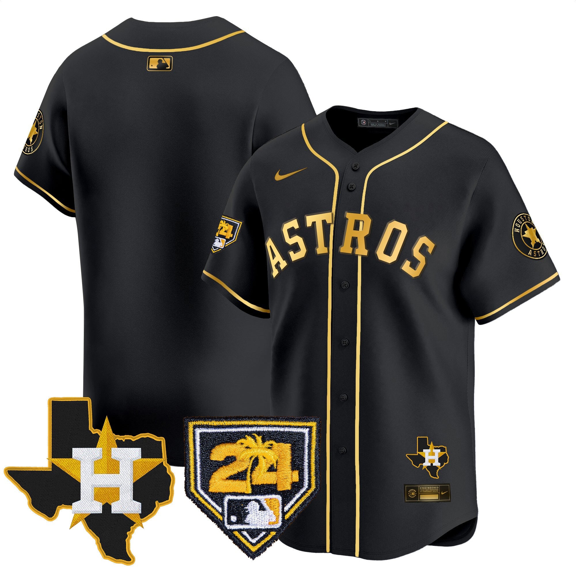 Men’s Houston 2024 Spring Training & Texas Patch Vapor Premier Limited Jersey