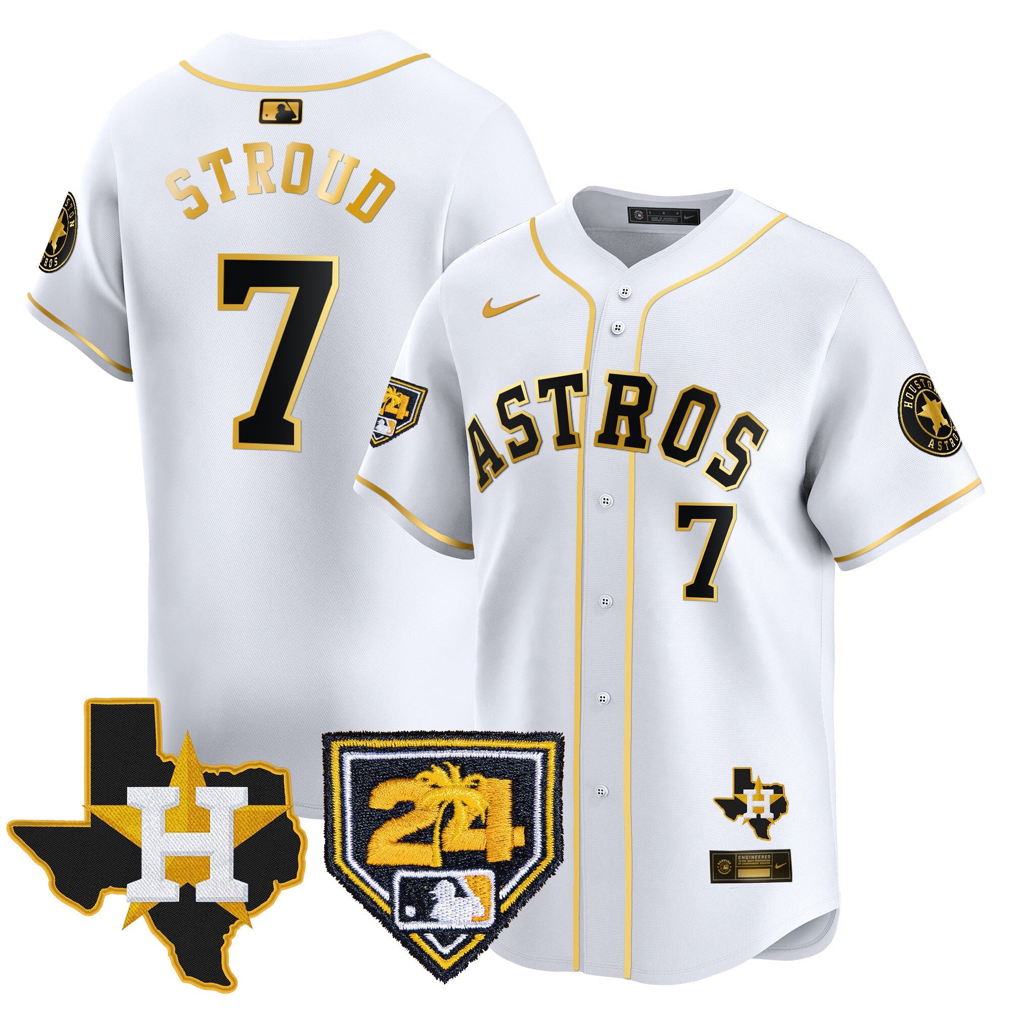 Men’s Houston 2024 Spring Training & Texas Patch Vapor Premier Limited Jersey