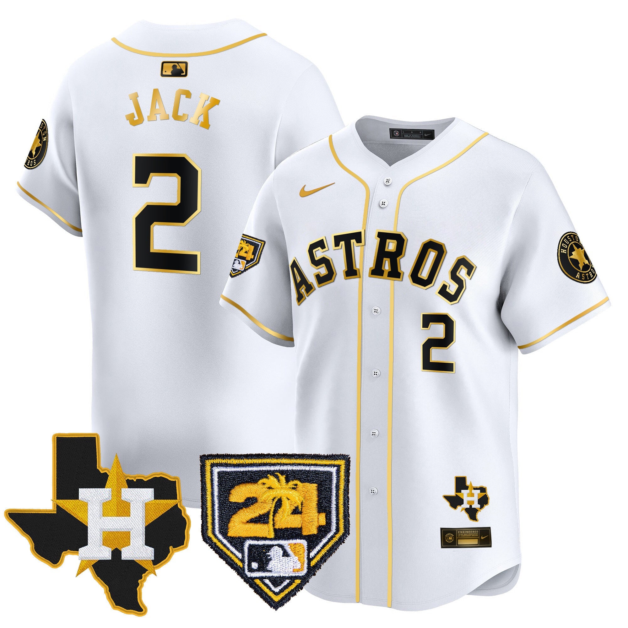 Men’s Houston 2024 Spring Training & Texas Patch Vapor Premier Limited Jersey