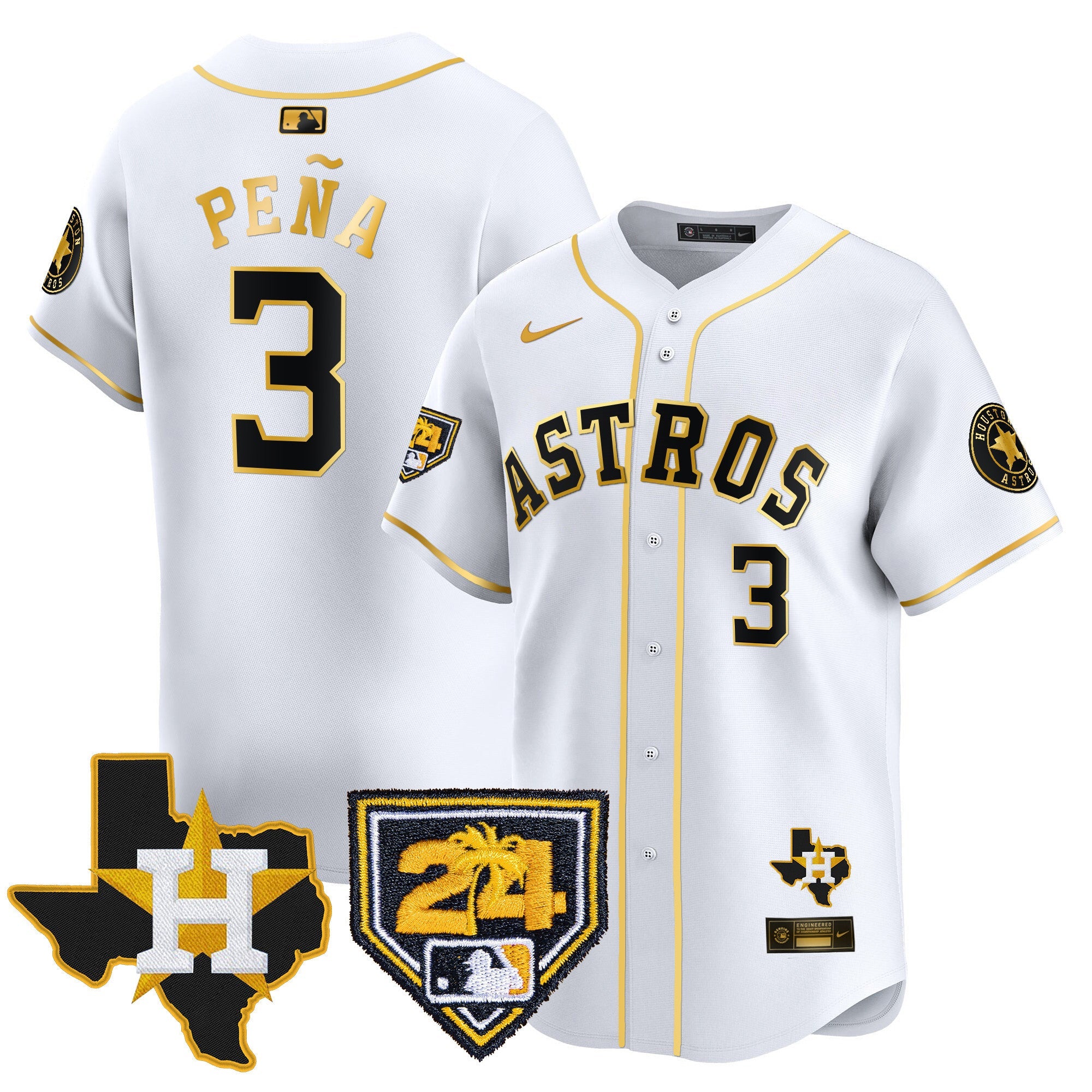 Men’s Houston 2024 Spring Training & Texas Patch Vapor Premier Limited Jersey