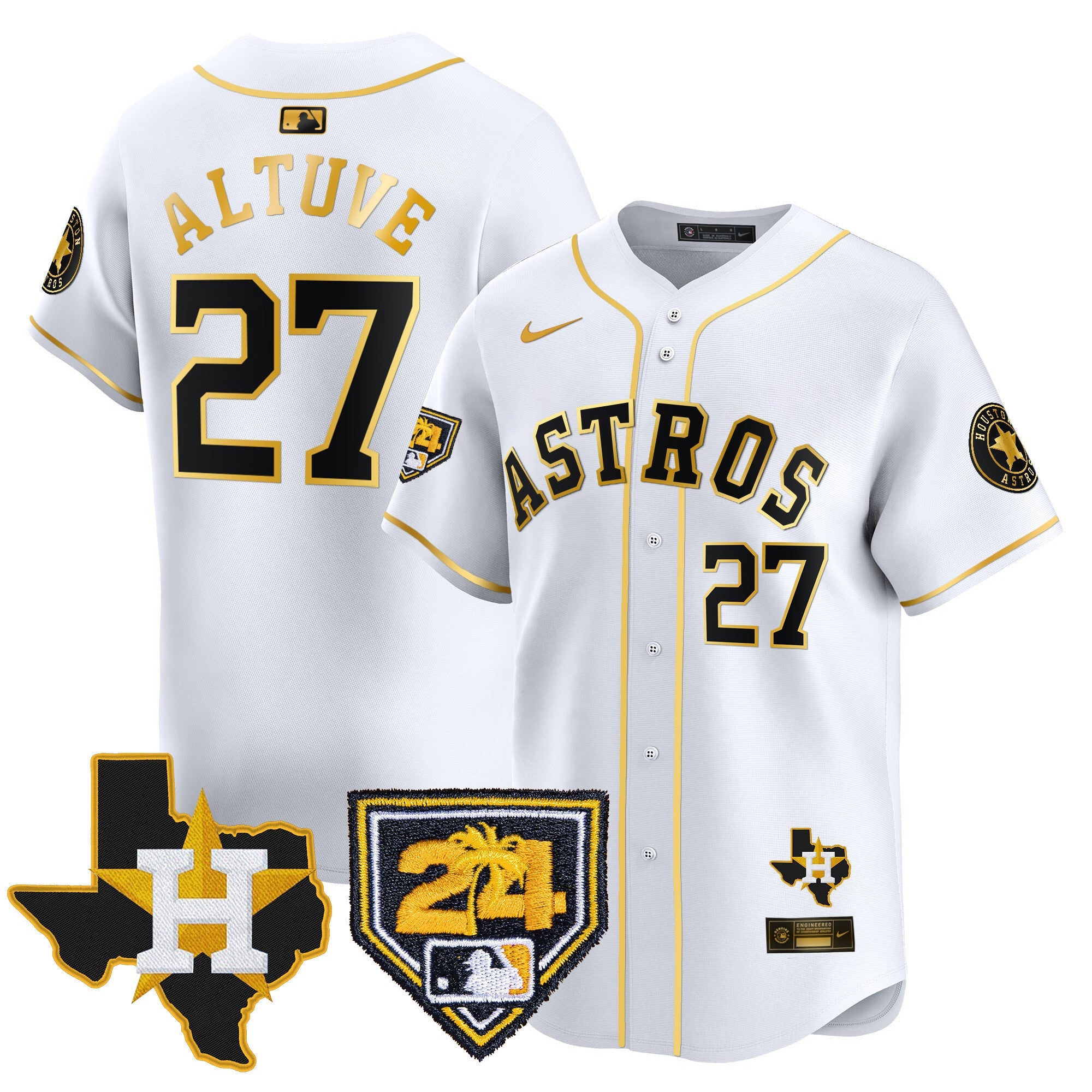 Men’s Houston 2024 Spring Training & Texas Patch Vapor Premier Limited Jersey