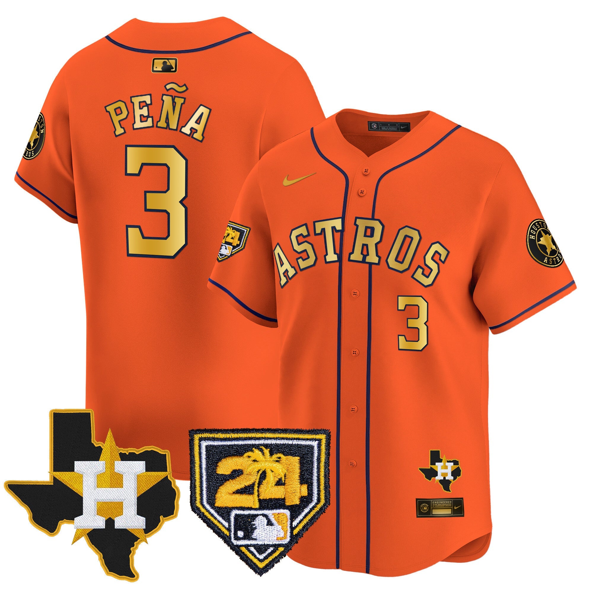 Men’s Houston 2024 Spring Training & Texas Patch Vapor Premier Limited Jersey