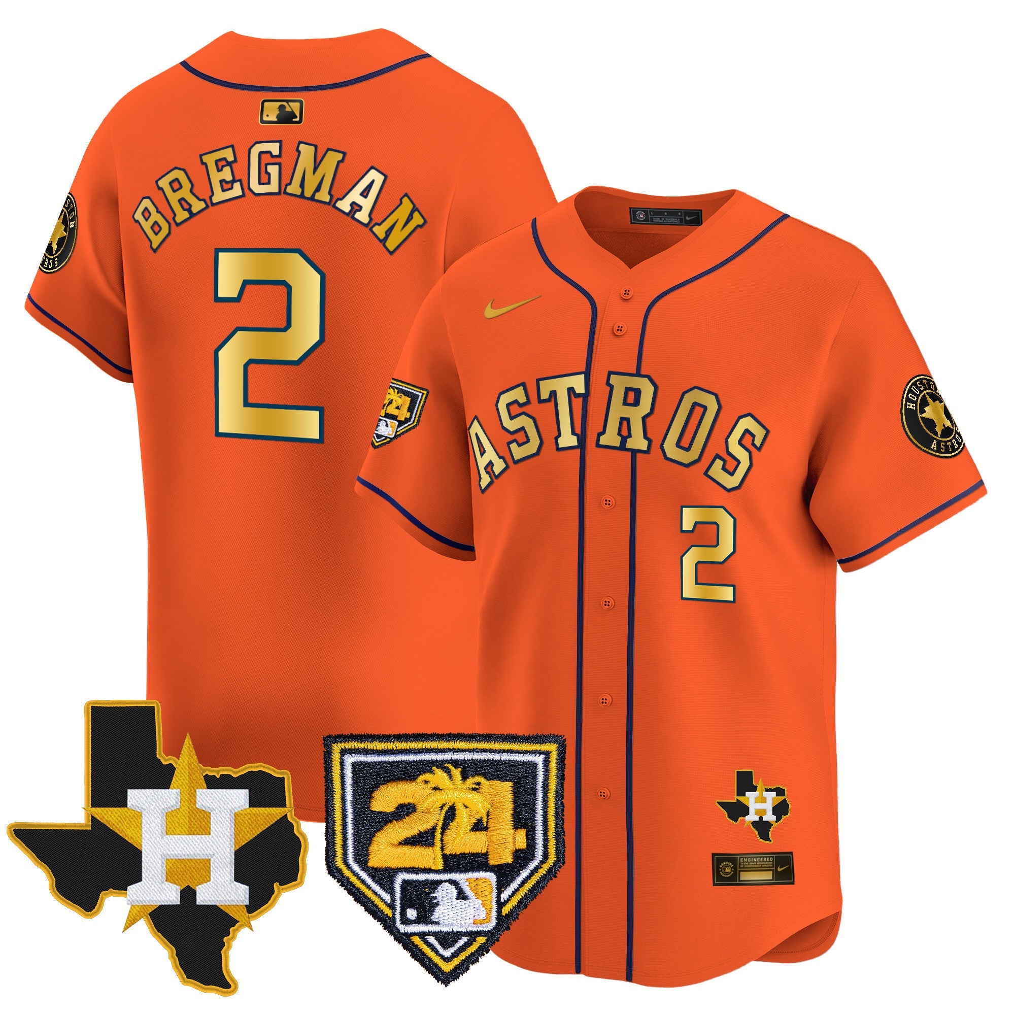 Men’s Houston 2024 Spring Training & Texas Patch Vapor Premier Limited Jersey