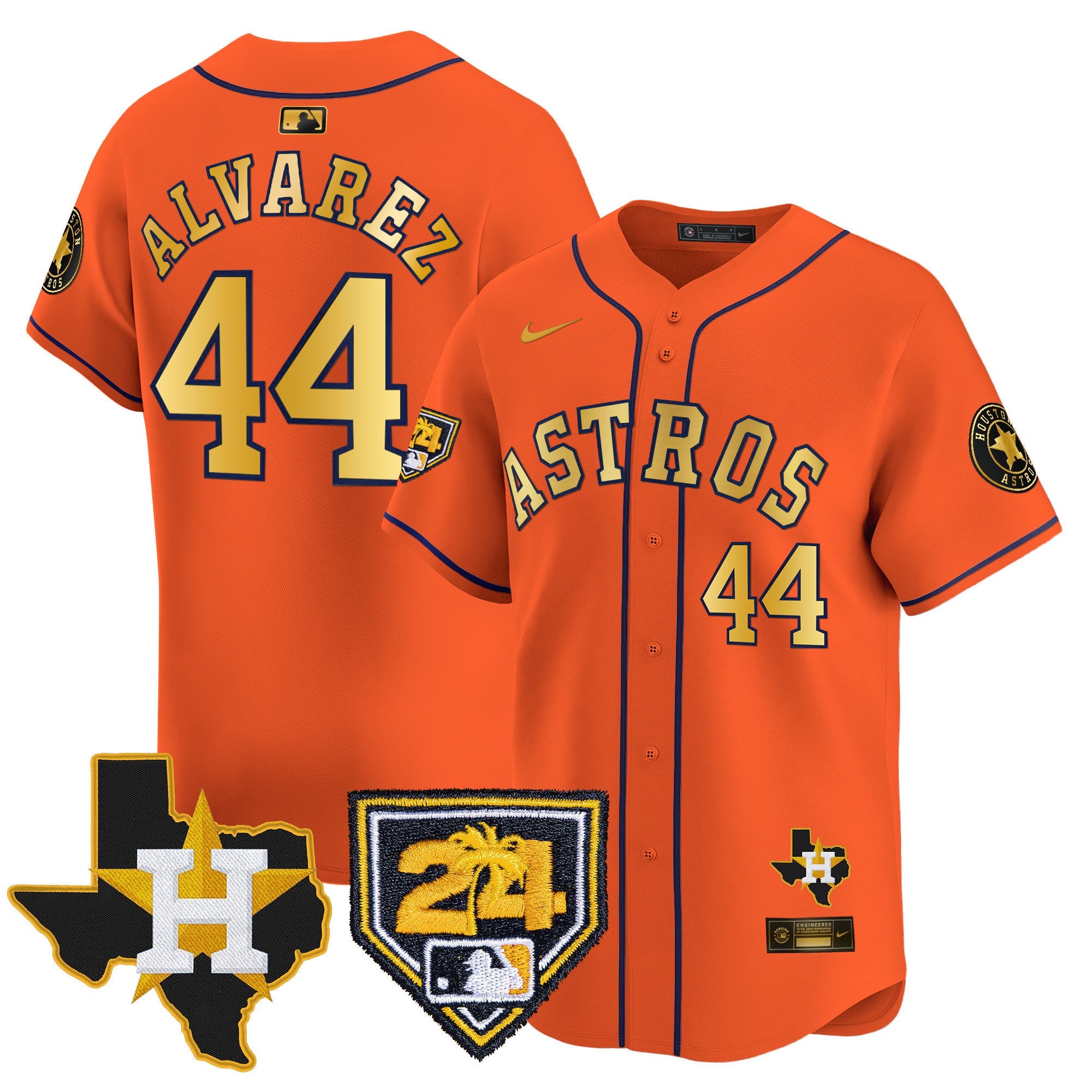 Men’s Houston 2024 Spring Training & Texas Patch Vapor Premier Limited Jersey