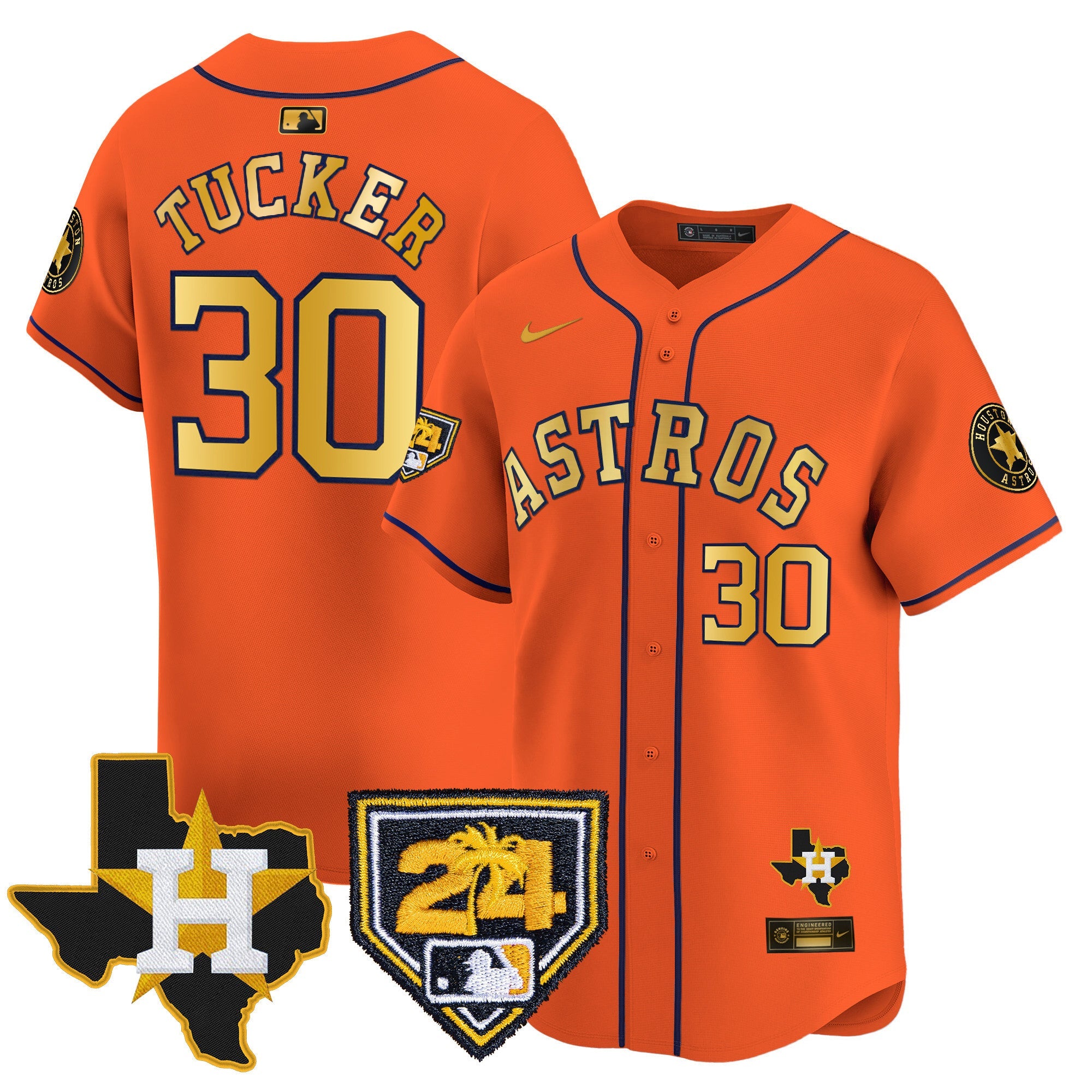 Men’s Houston 2024 Spring Training & Texas Patch Vapor Premier Limited Jersey