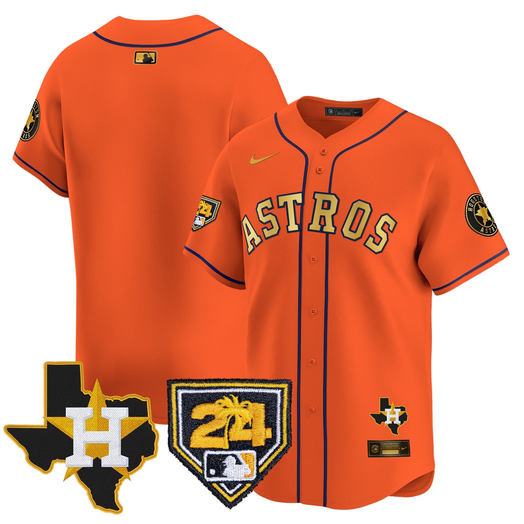 Men’s Houston 2024 Spring Training & Texas Patch Vapor Premier Limited Jersey