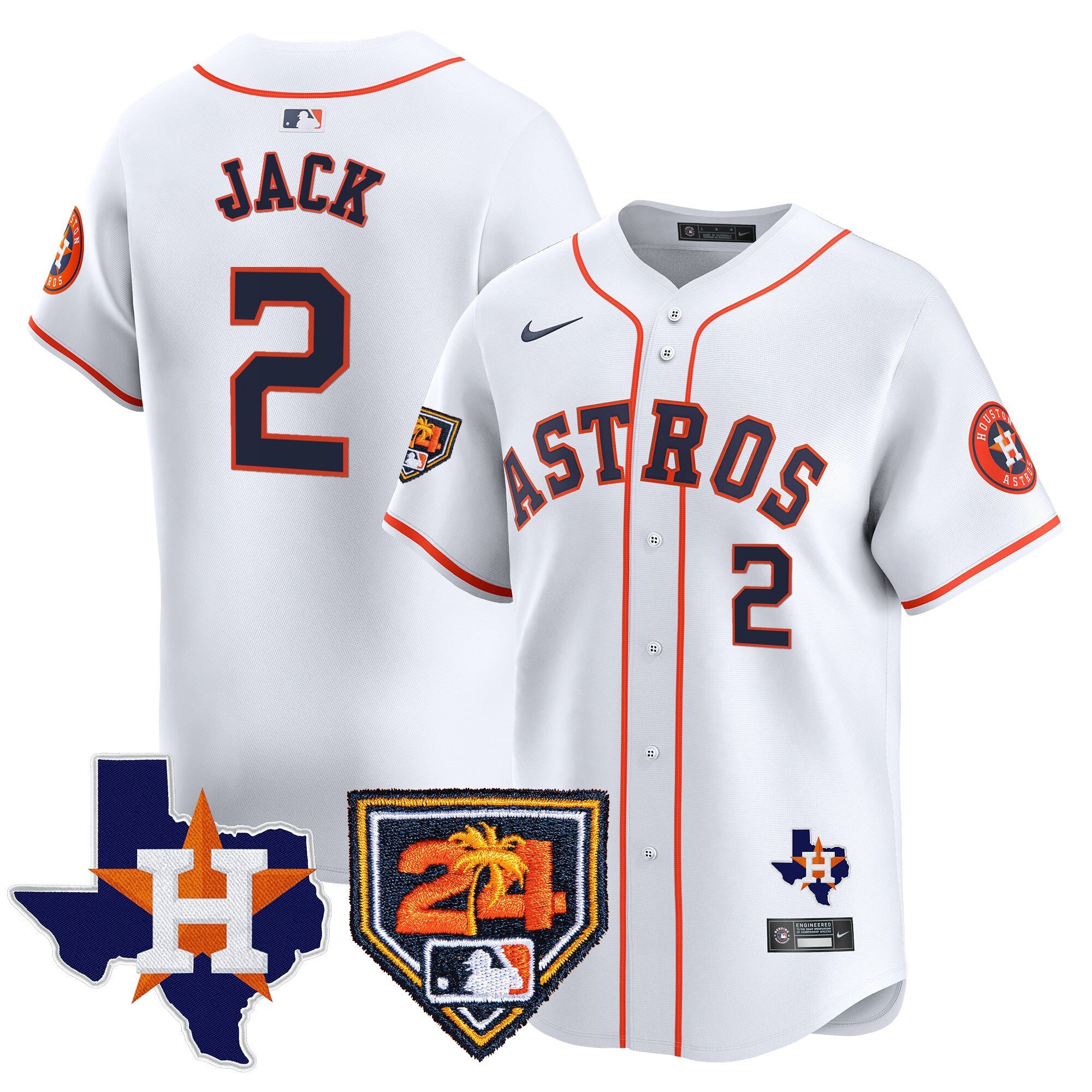 Men’s Houston 2024 Spring Training & Texas Patch Vapor Premier Limited Jersey