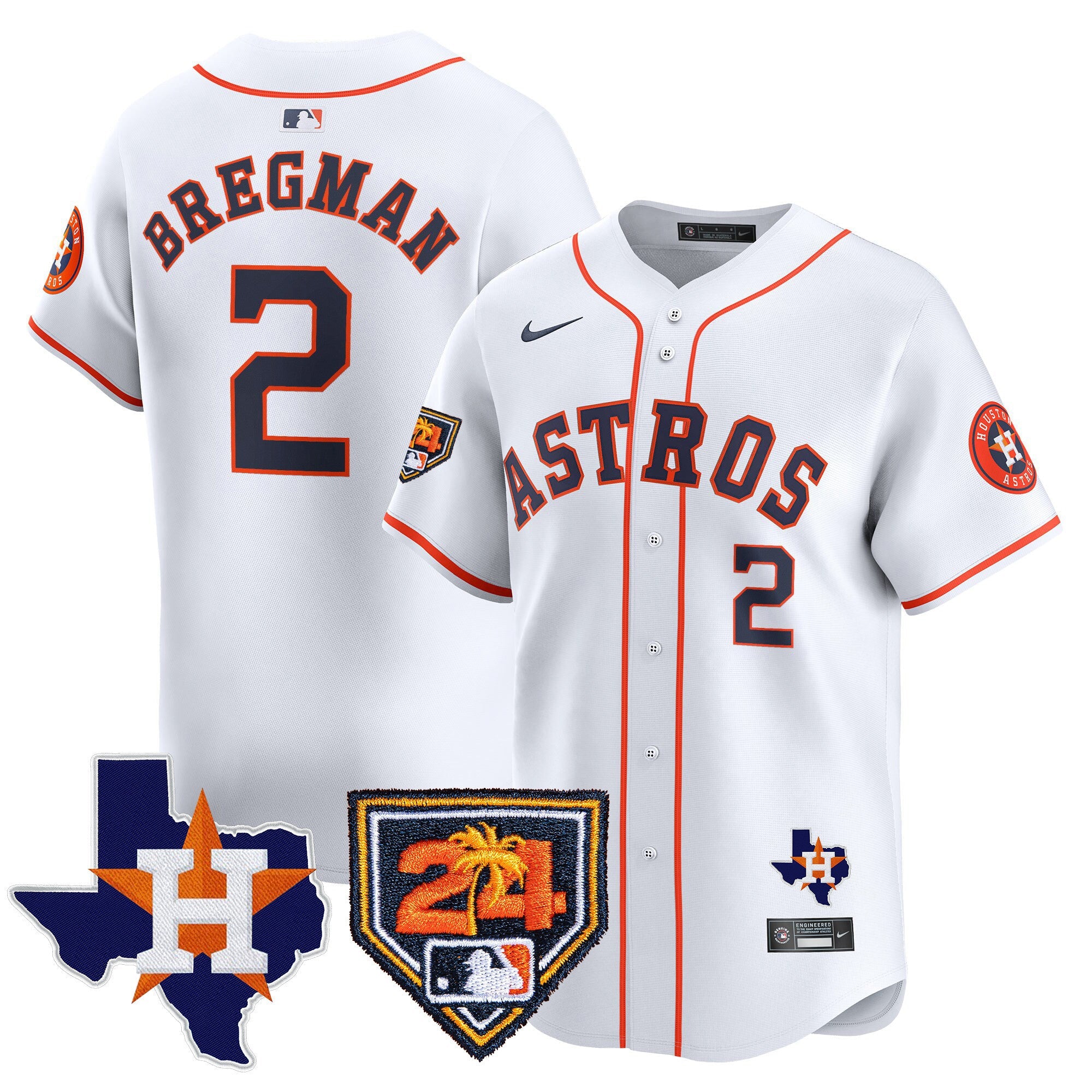 Men’s Houston 2024 Spring Training & Texas Patch Vapor Premier Limited Jersey