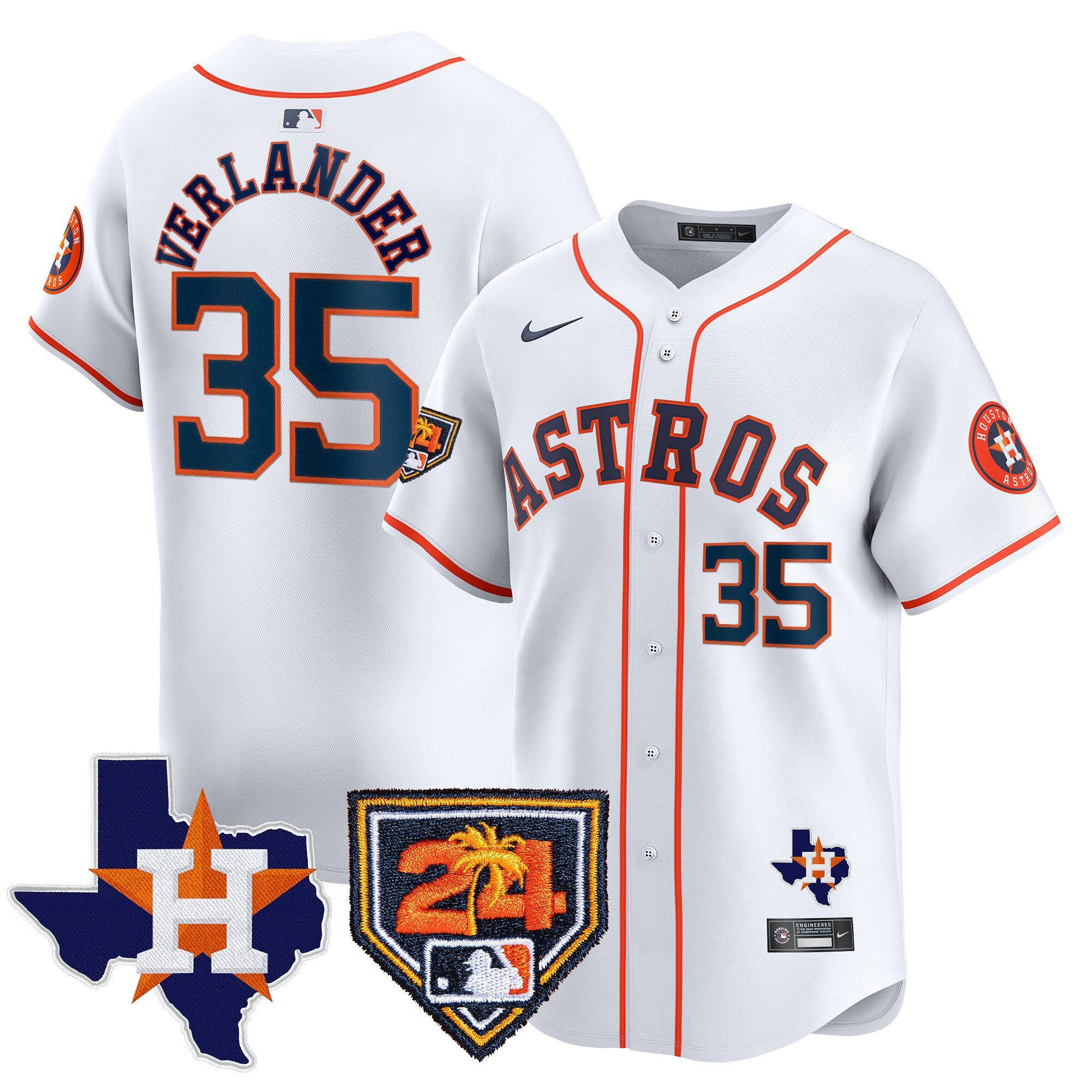 Men’s Houston 2024 Spring Training & Texas Patch Vapor Premier Limited Jersey
