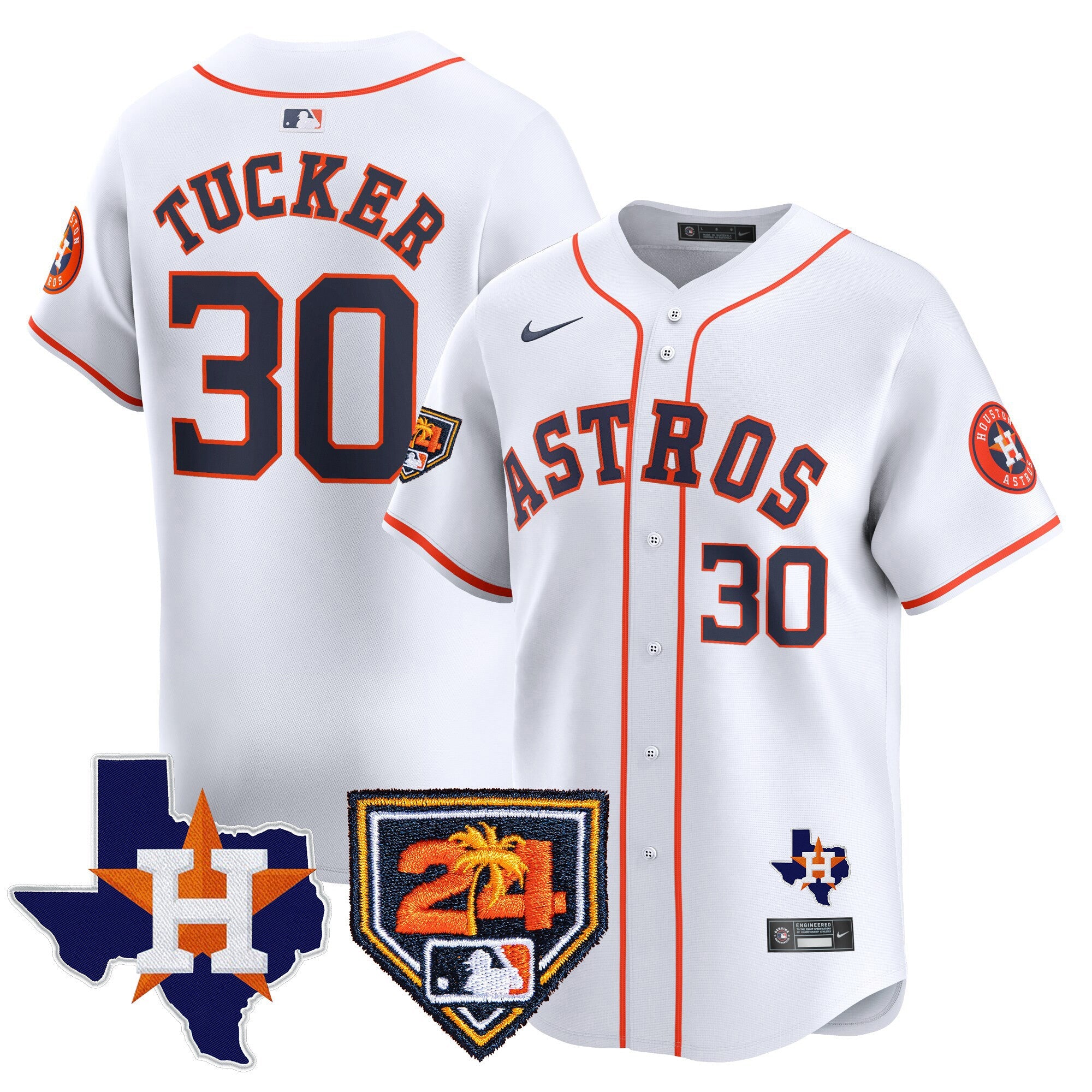 Men’s Houston 2024 Spring Training & Texas Patch Vapor Premier Limited Jersey