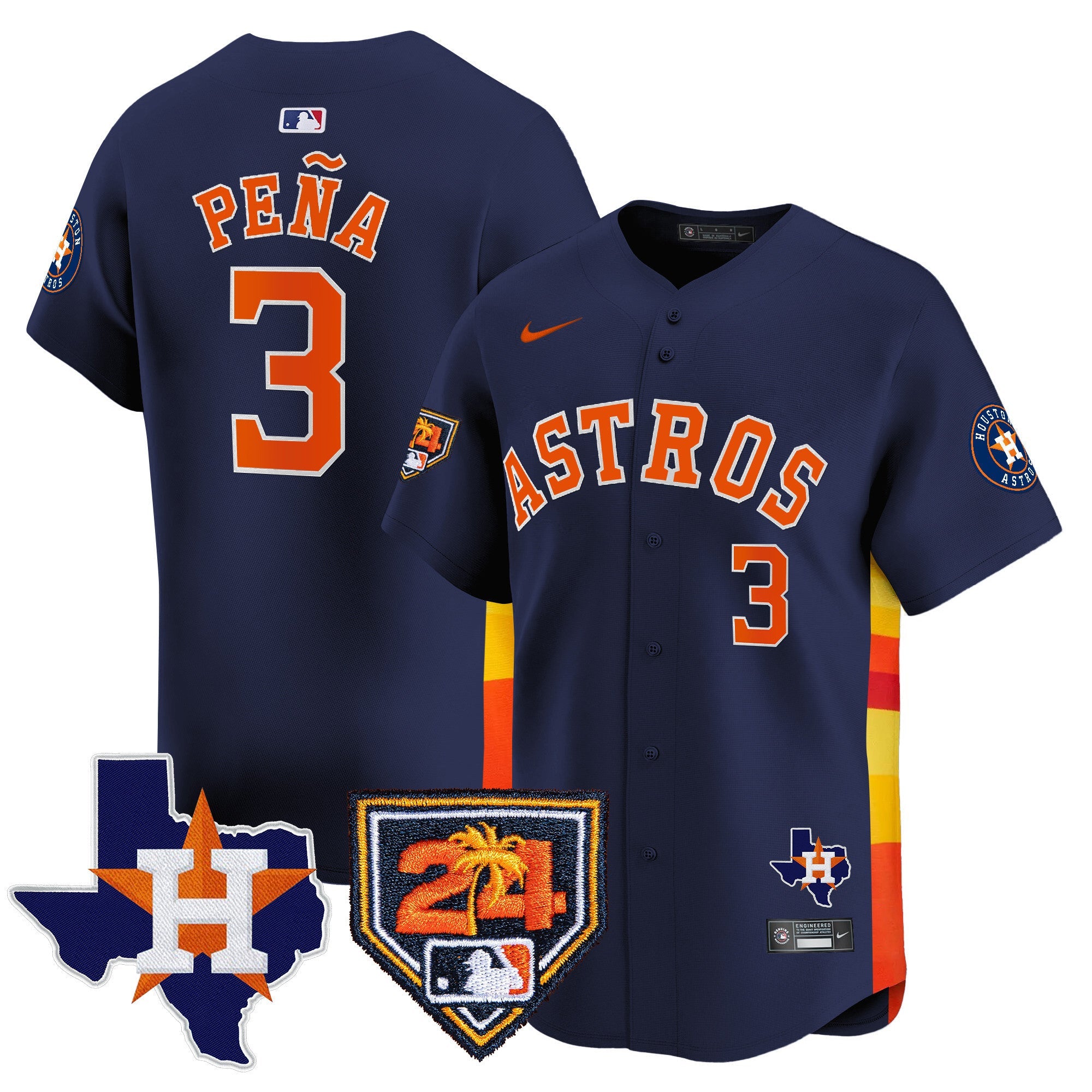 Men’s Houston 2024 Spring Training & Texas Patch Vapor Premier Limited Jersey