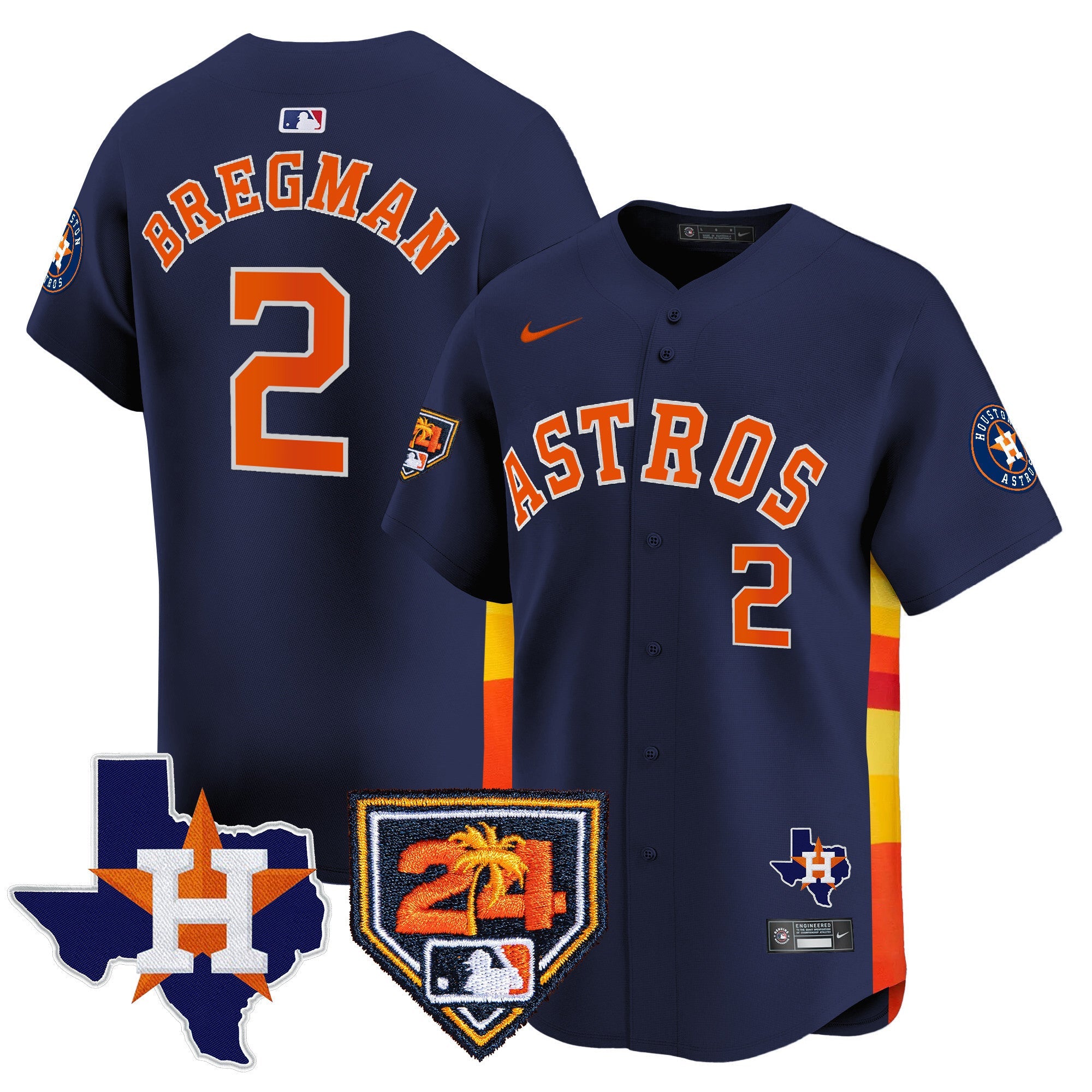 Men’s Houston 2024 Spring Training & Texas Patch Vapor Premier Limited Jersey