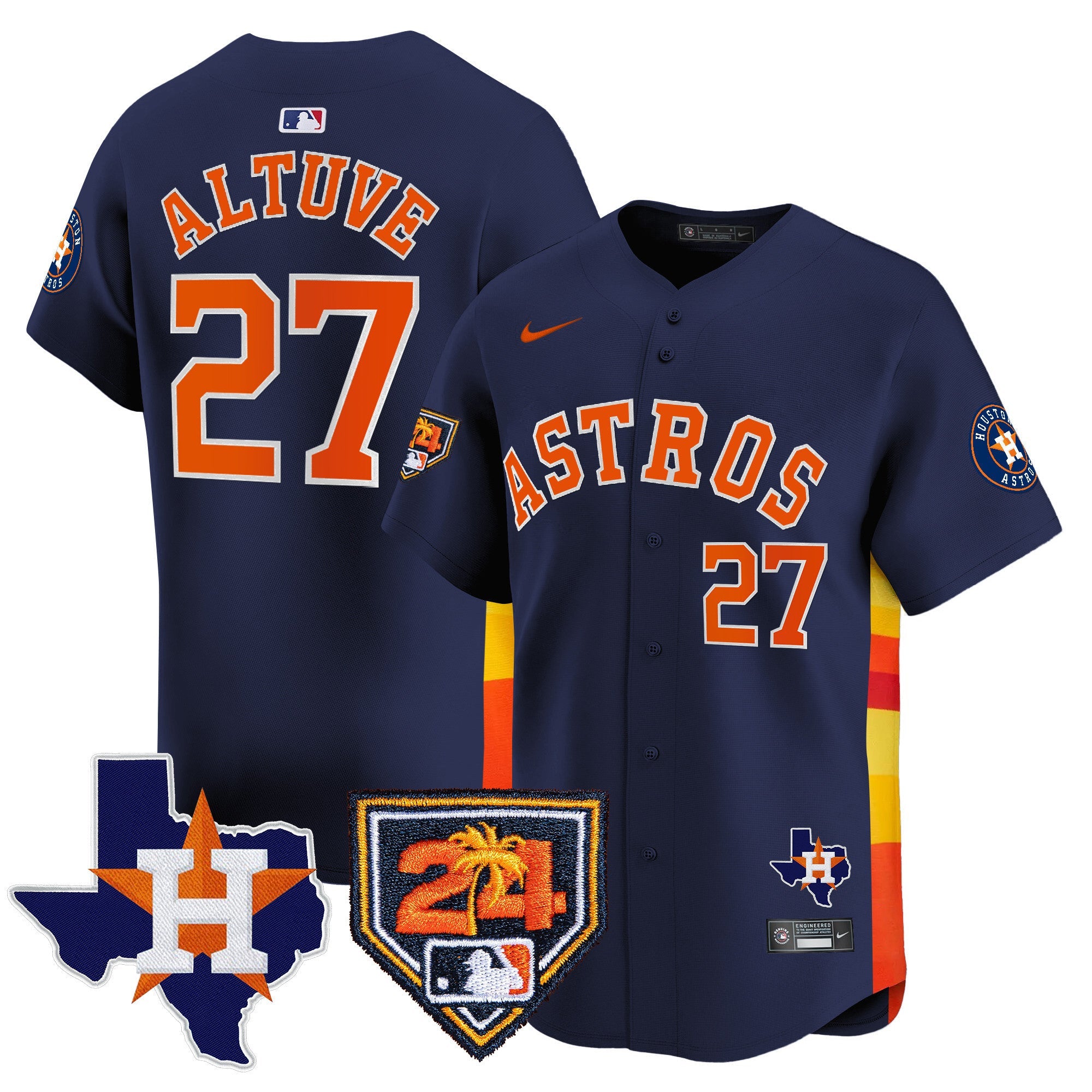 Men’s Houston 2024 Spring Training & Texas Patch Vapor Premier Limited Jersey