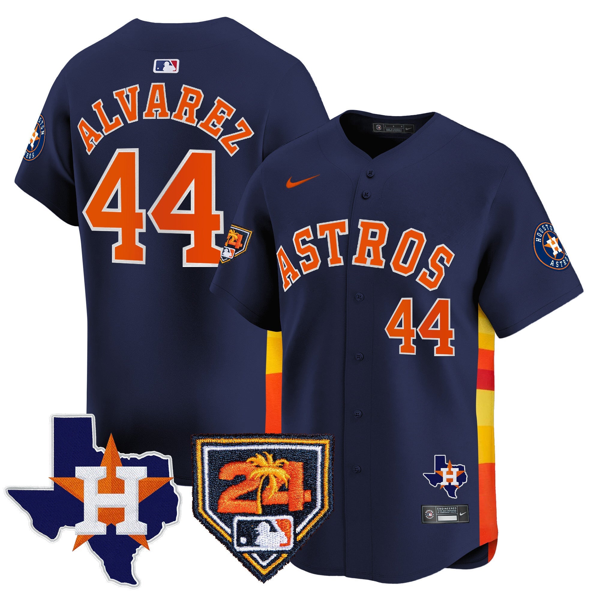 Men’s Houston 2024 Spring Training & Texas Patch Vapor Premier Limited Jersey