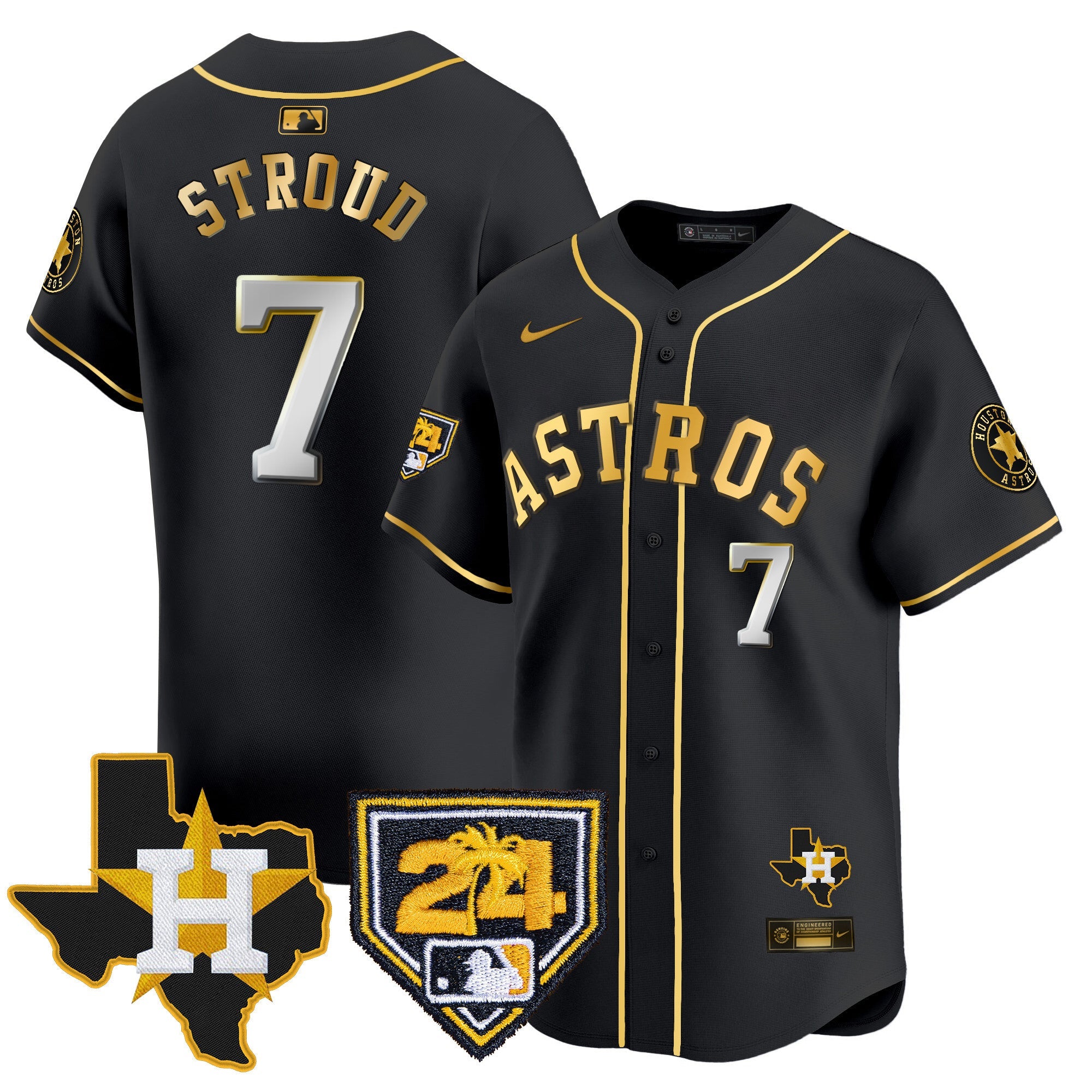 Men’s Houston 2024 Spring Training & Texas Patch Vapor Premier Limited Jersey