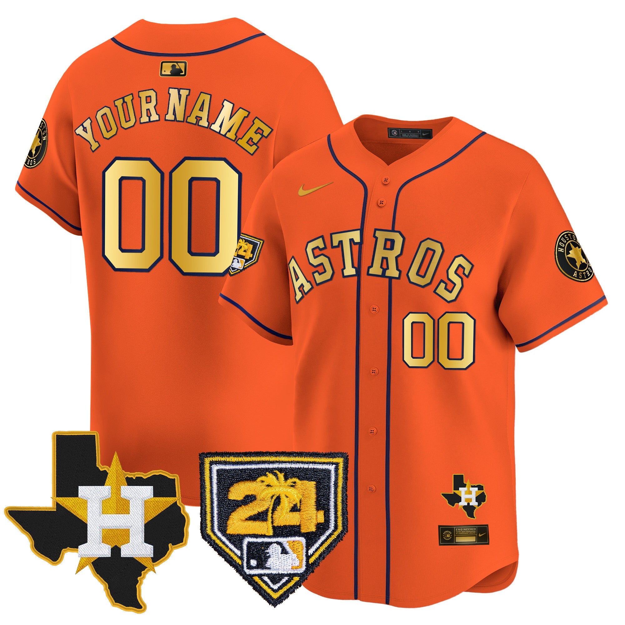 Houston 2024 Spring Training & Texas Patch Vapor Premier Limited Custom Jersey