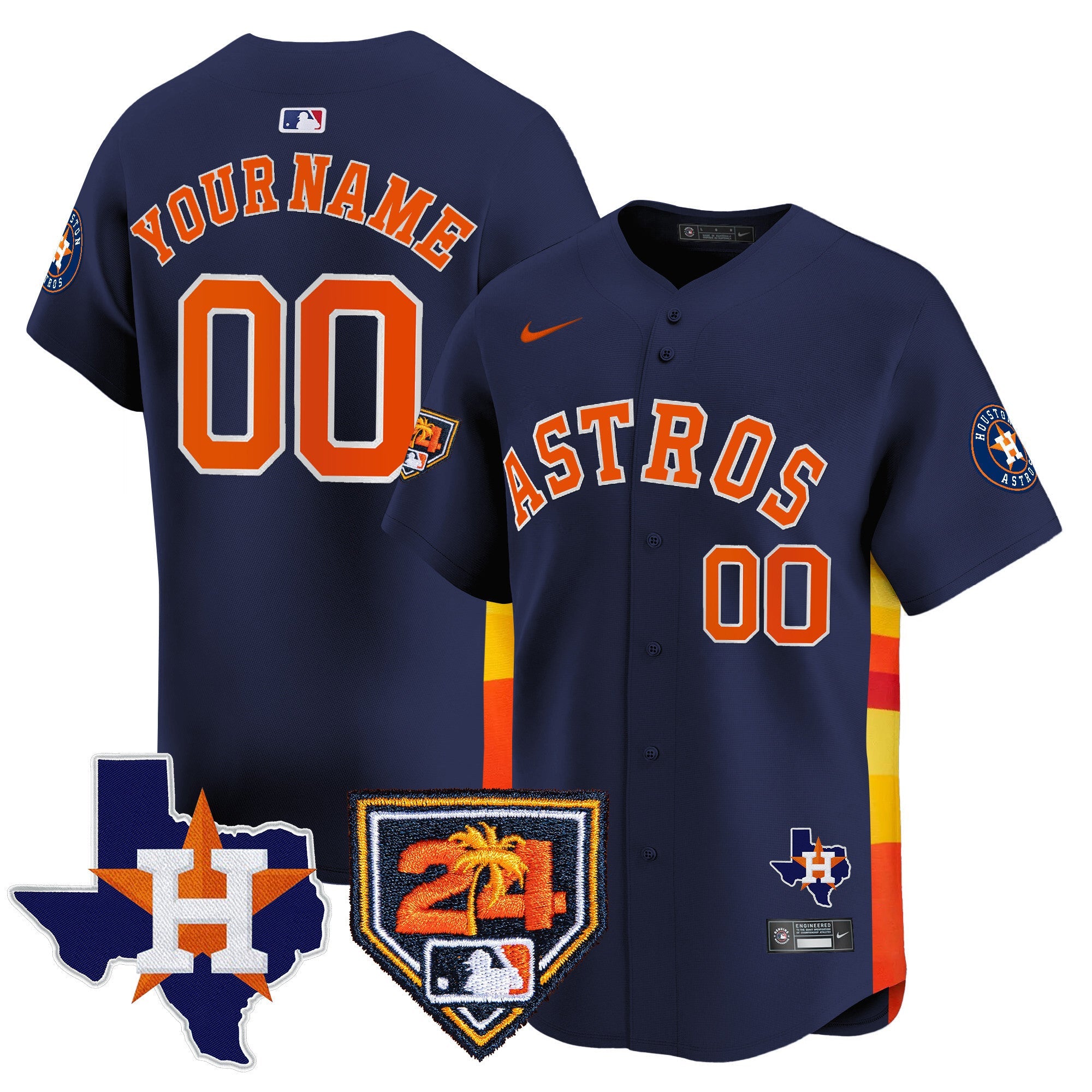 Houston 2024 Spring Training & Texas Patch Vapor Premier Limited Custom Jersey
