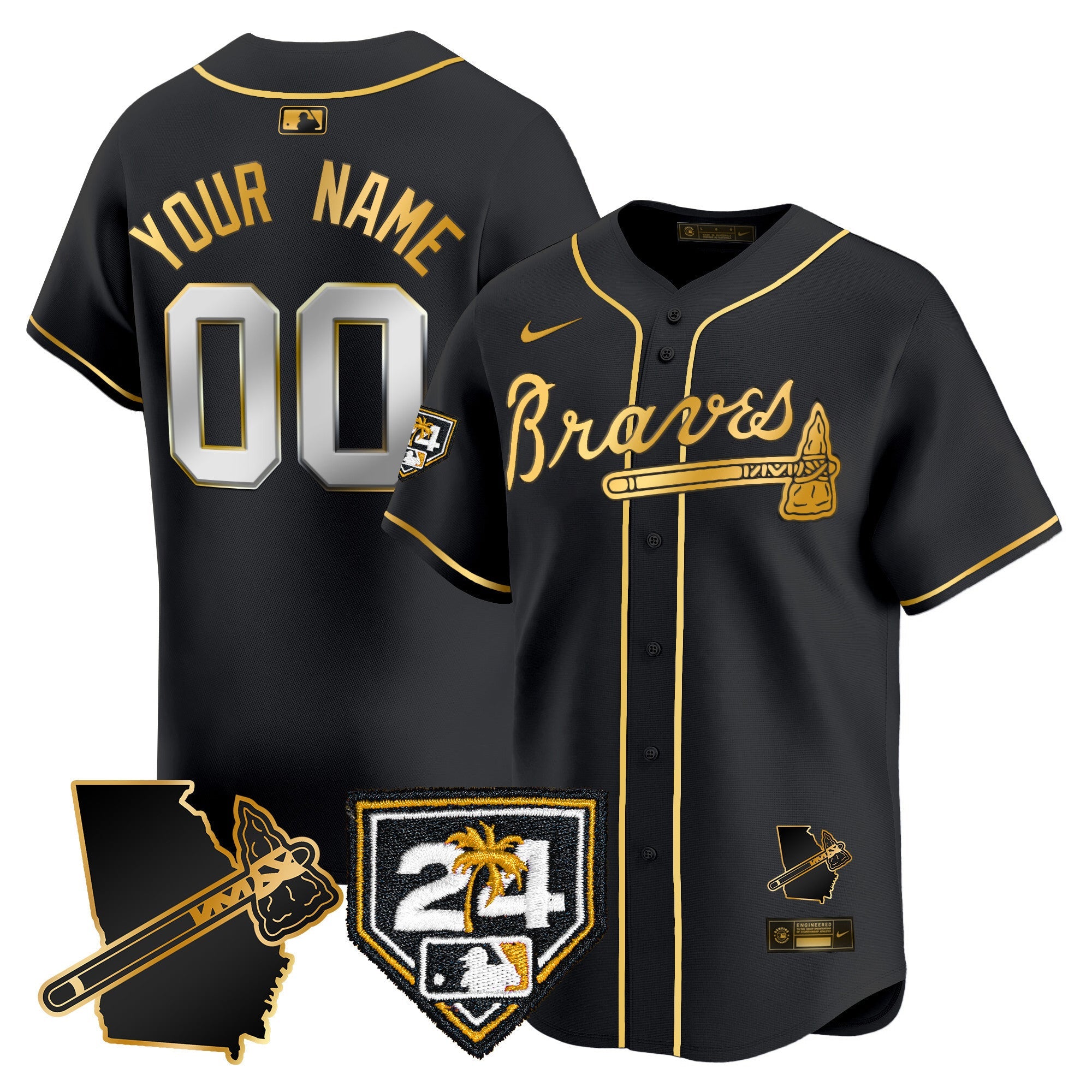 Atlanta 2024 Spring Training & Georgia Patch Vapor Premier Limited Custom Jersey