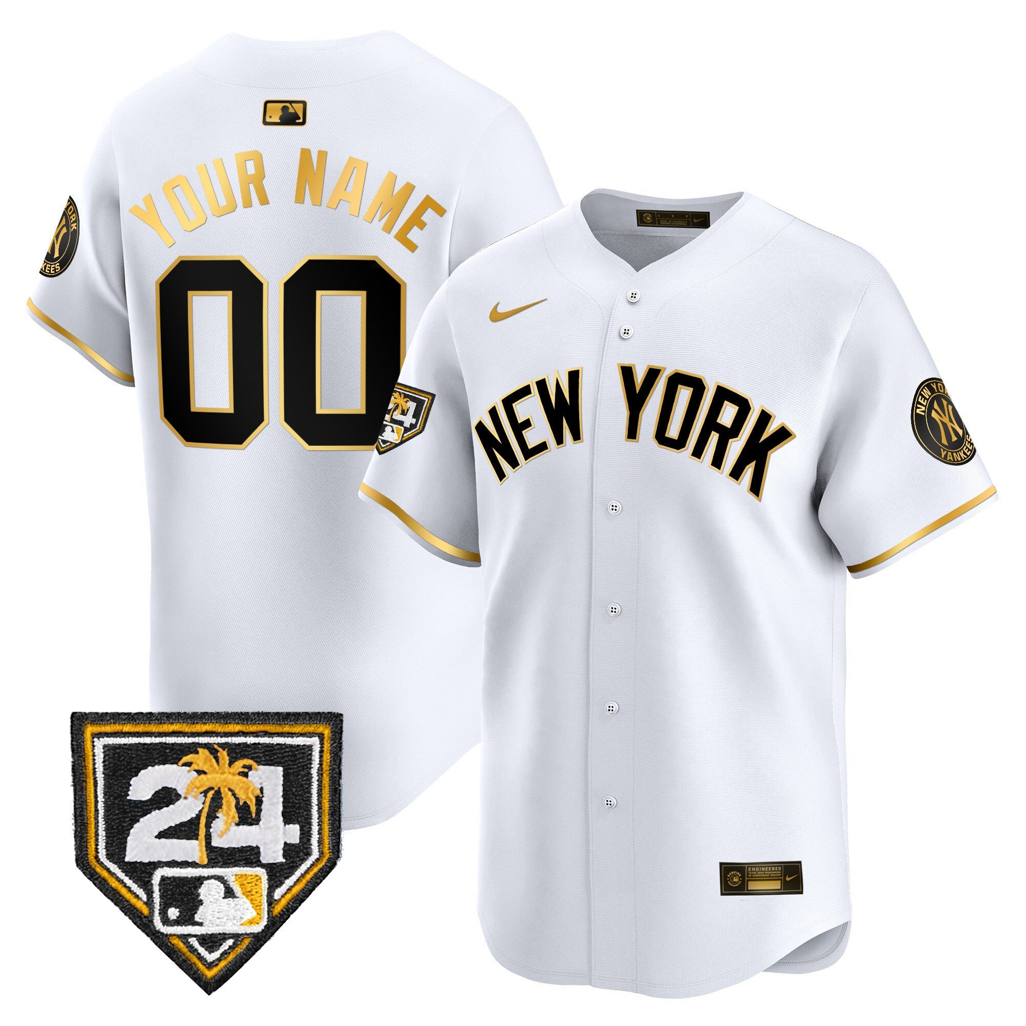 New York 2024 Spring Training Patch Vapor Premier Limited Custom Jersey V3
