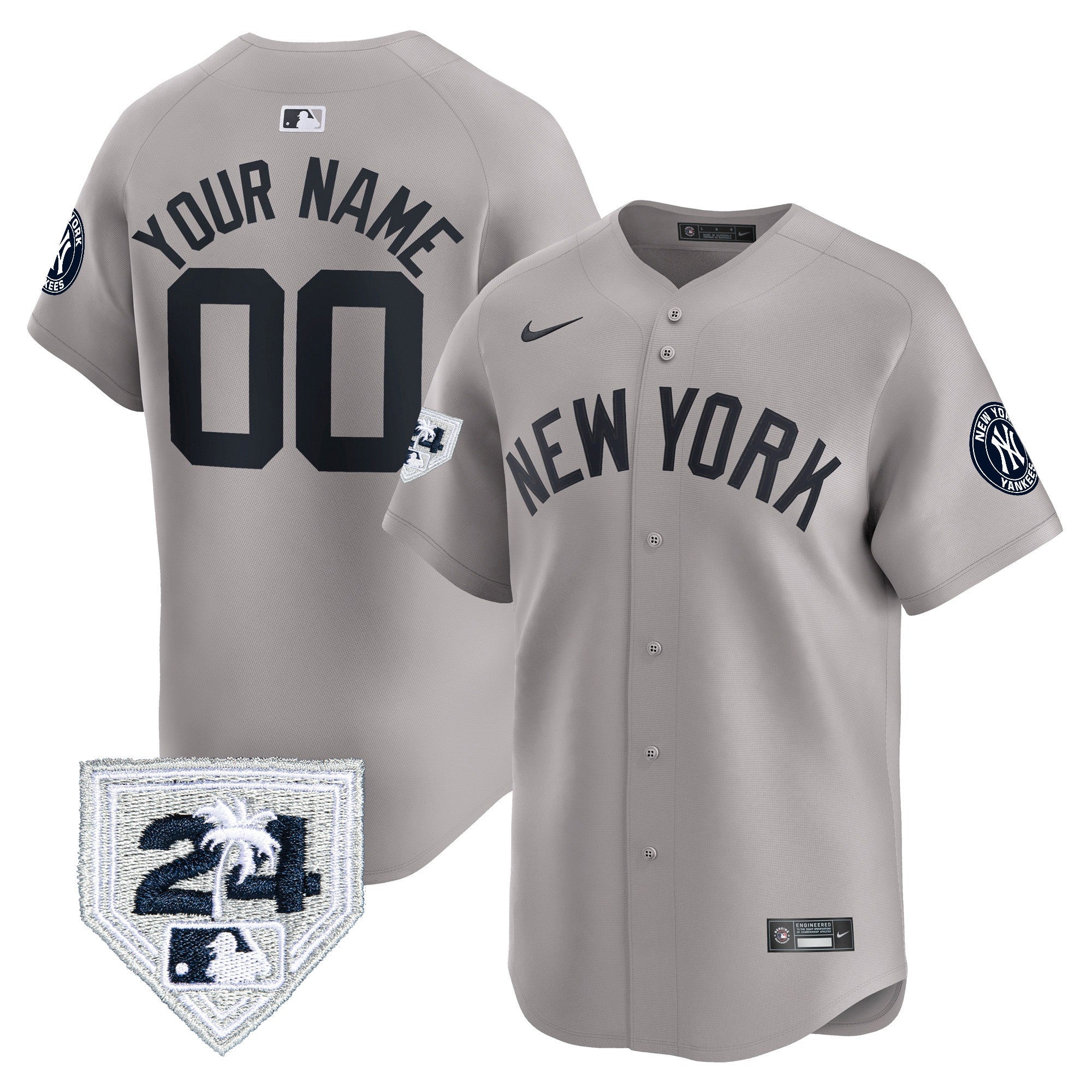 New York 2024 Spring Training Patch Vapor Premier Limited Custom Jersey V3