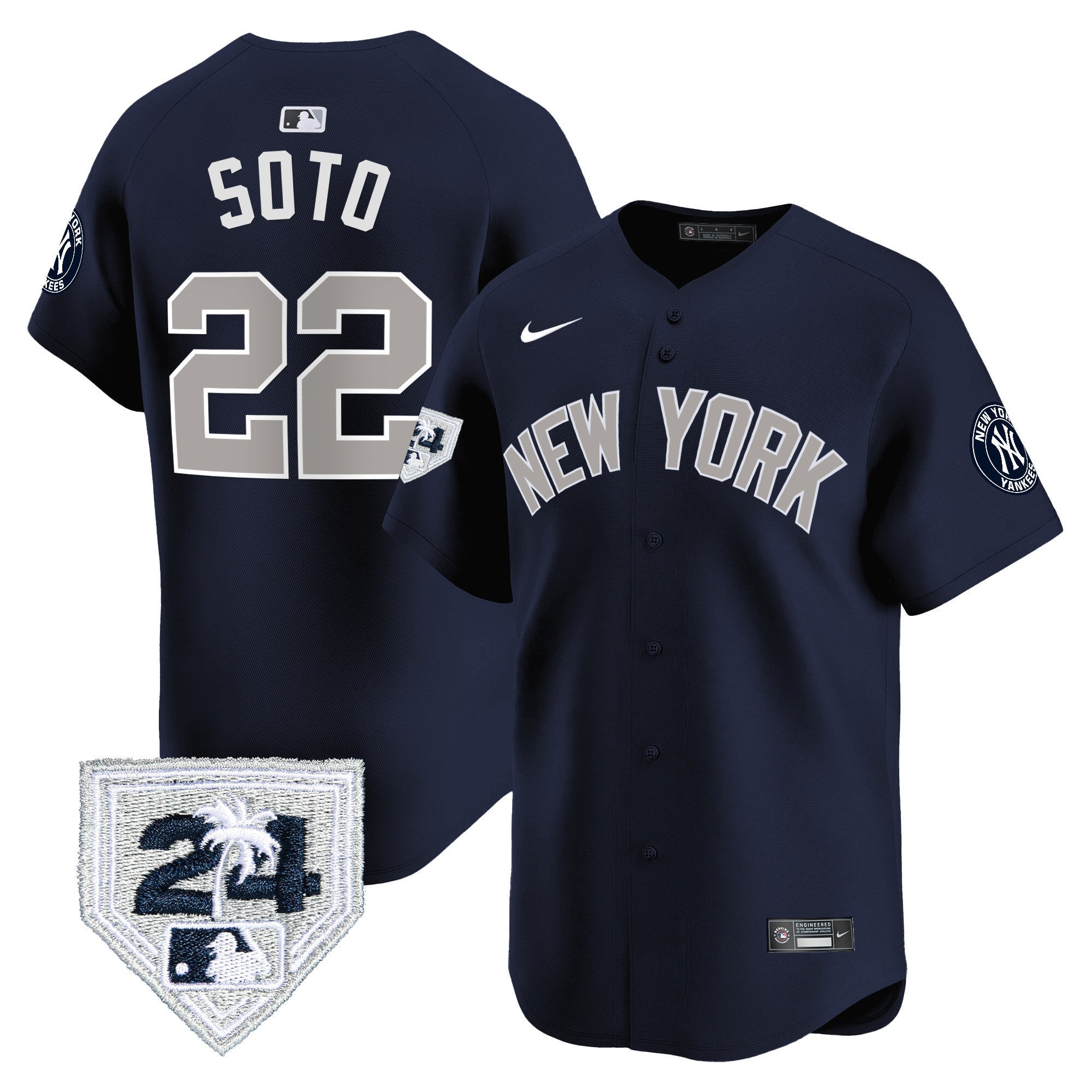 Men’s New York 2024 Spring Training Patch Vapor Premier Limited Jersey V3