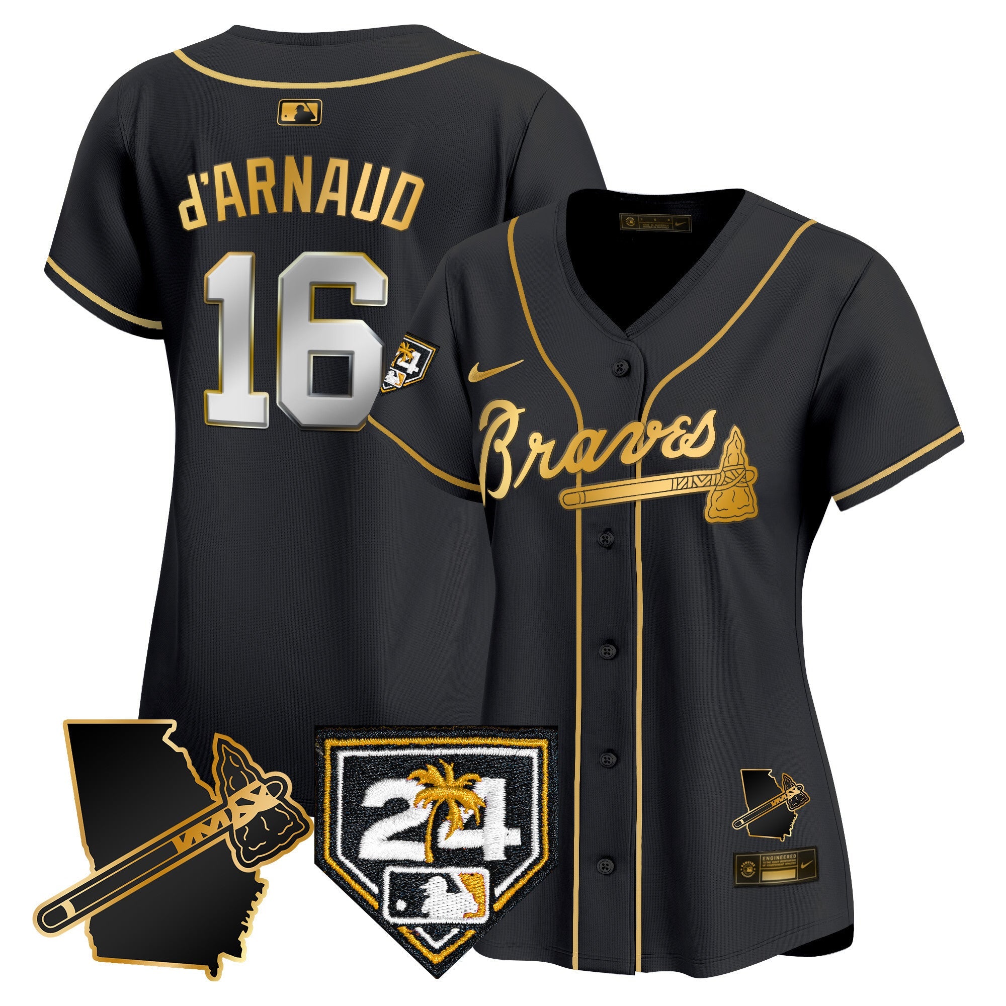 Women’s Atlanta 2024 Spring Training & Georgia Patch Vapor Premier Limited Jersey
