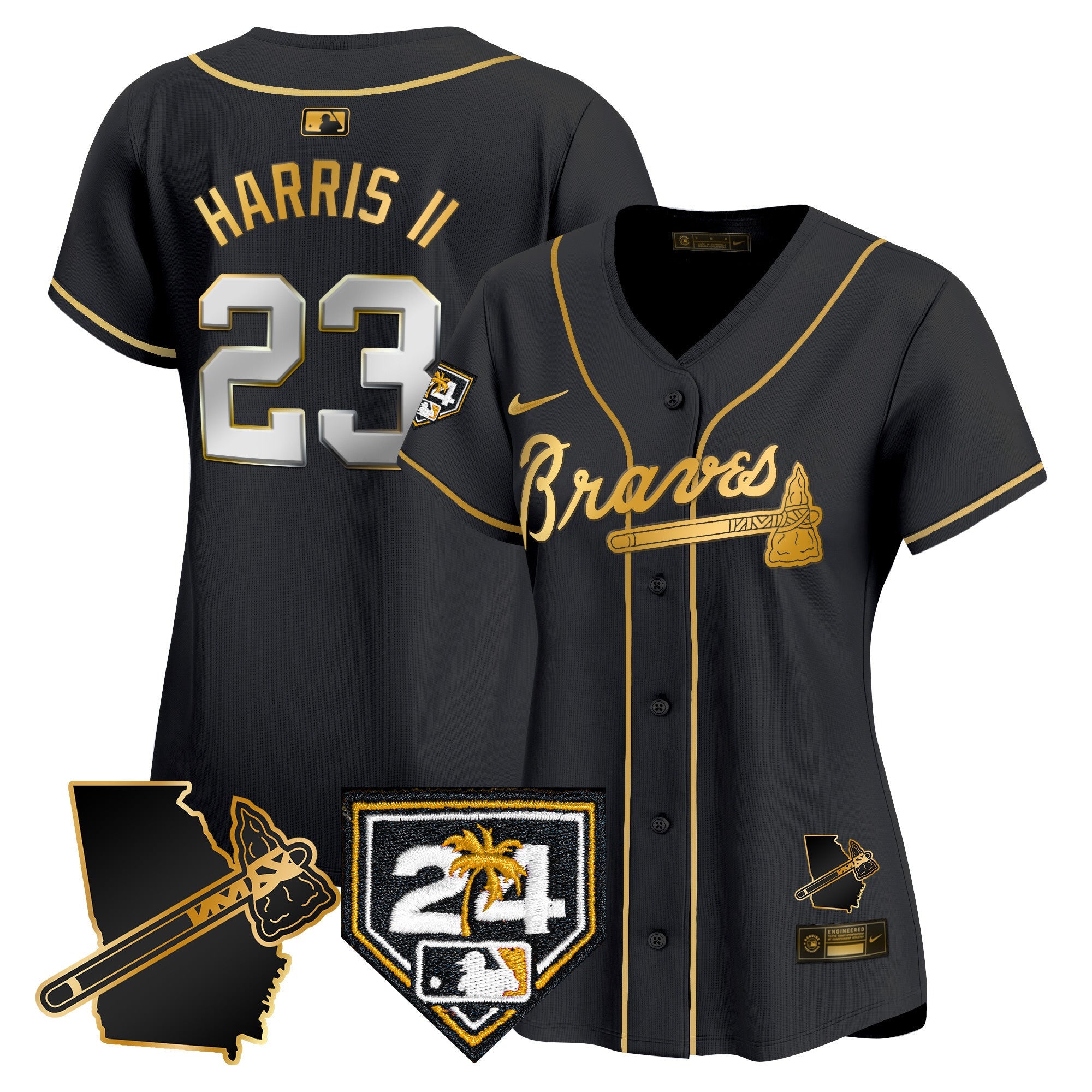Women’s Atlanta 2024 Spring Training & Georgia Patch Vapor Premier Limited Jersey