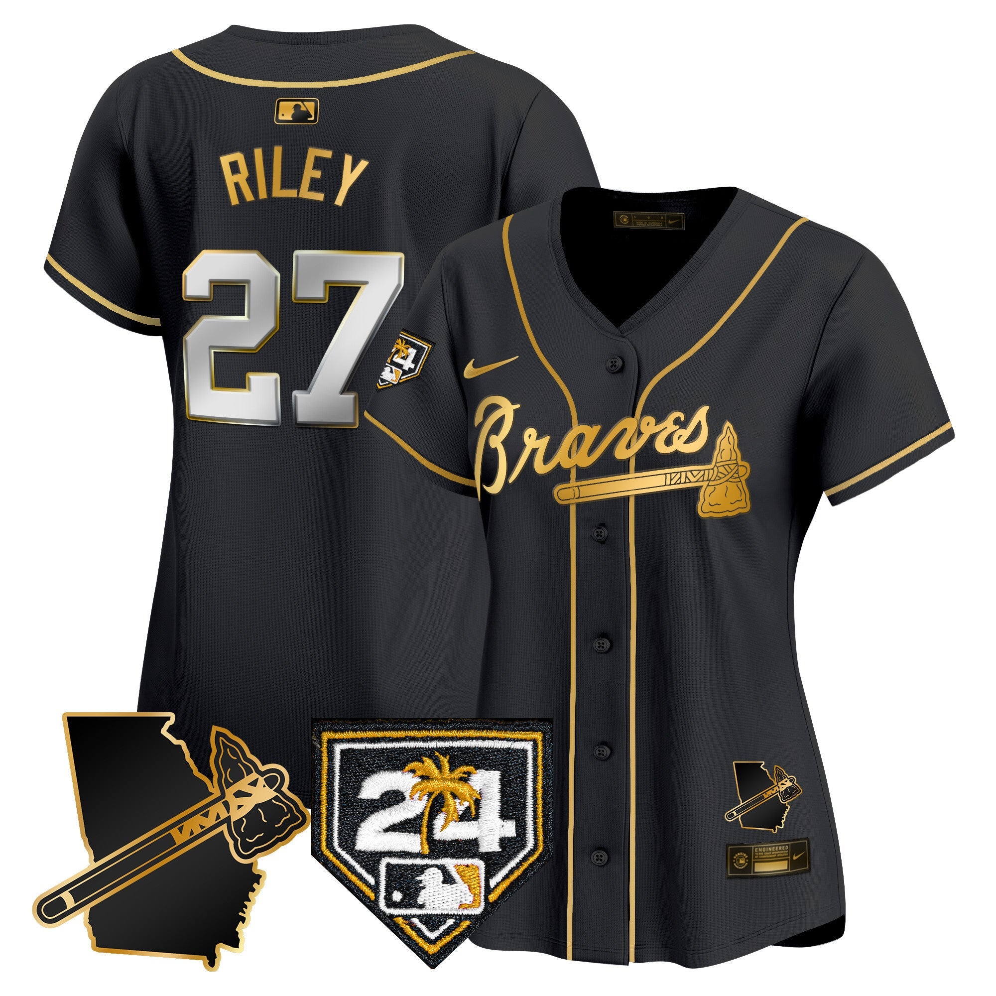Women’s Atlanta 2024 Spring Training & Georgia Patch Vapor Premier Limited Jersey