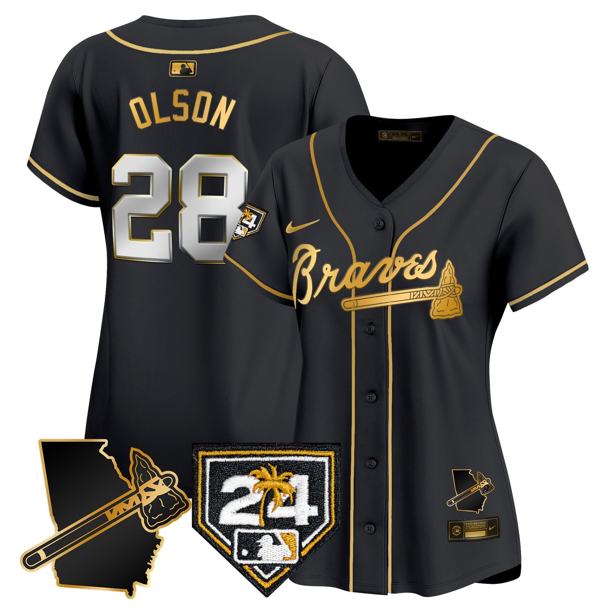 Women’s Atlanta 2024 Spring Training & Georgia Patch Vapor Premier Limited Jersey
