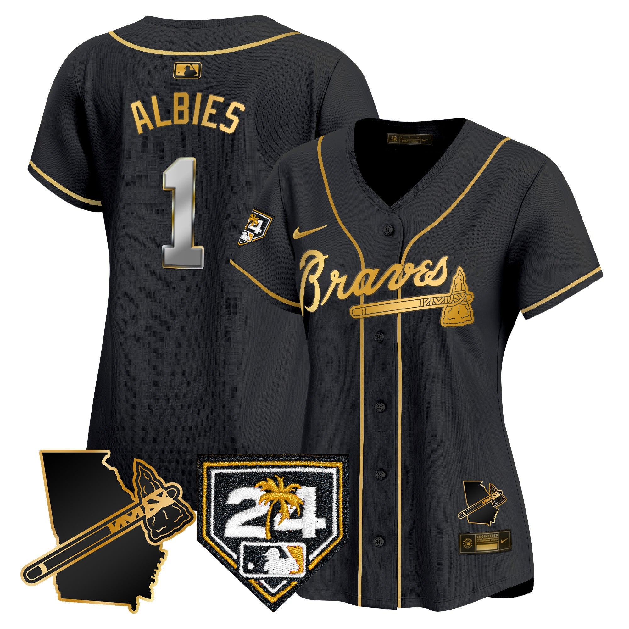 Women’s Atlanta 2024 Spring Training & Georgia Patch Vapor Premier Limited Jersey