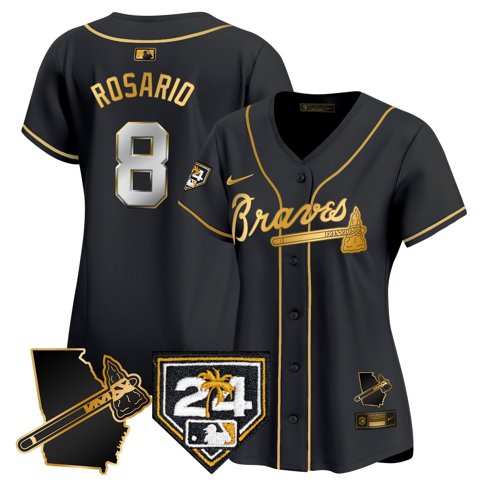 Women’s Atlanta 2024 Spring Training & Georgia Patch Vapor Premier Limited Jersey