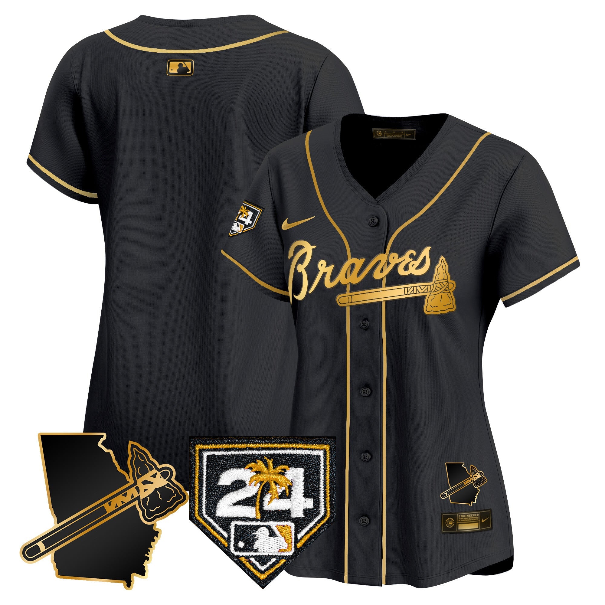 Women’s Atlanta 2024 Spring Training & Georgia Patch Vapor Premier Limited Jersey