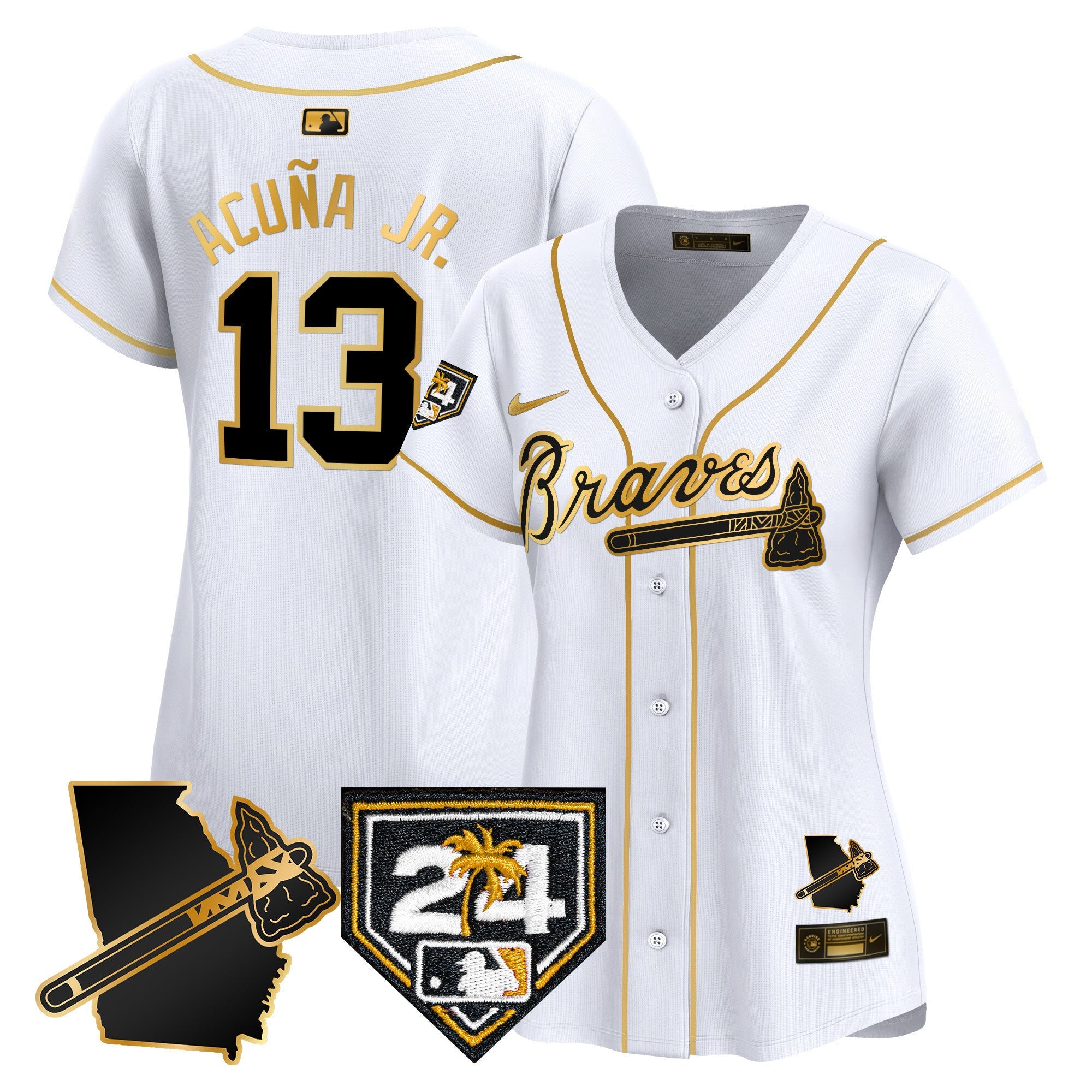 Women’s Atlanta 2024 Spring Training & Georgia Patch Vapor Premier Limited Jersey
