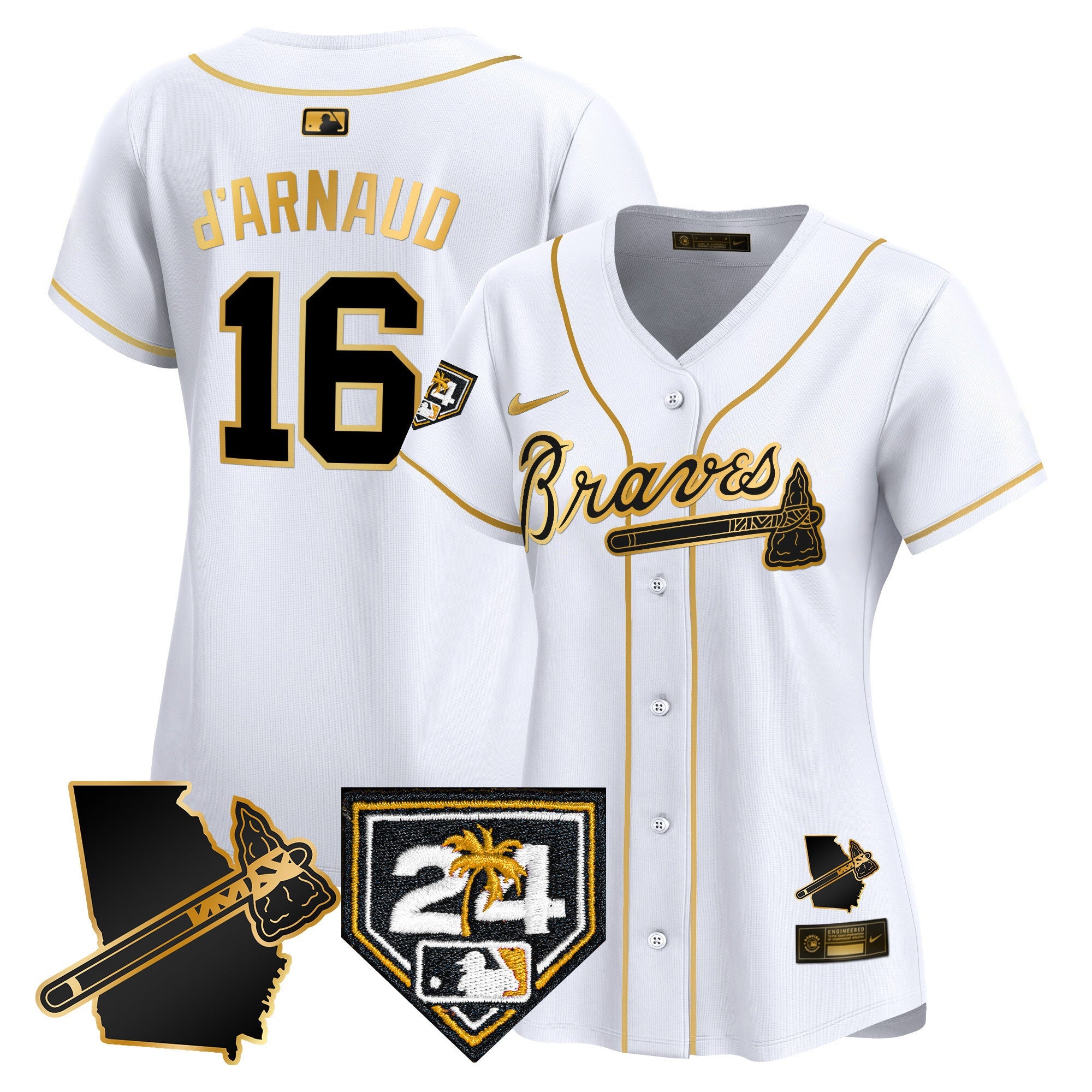 Women’s Atlanta 2024 Spring Training & Georgia Patch Vapor Premier Limited Jersey