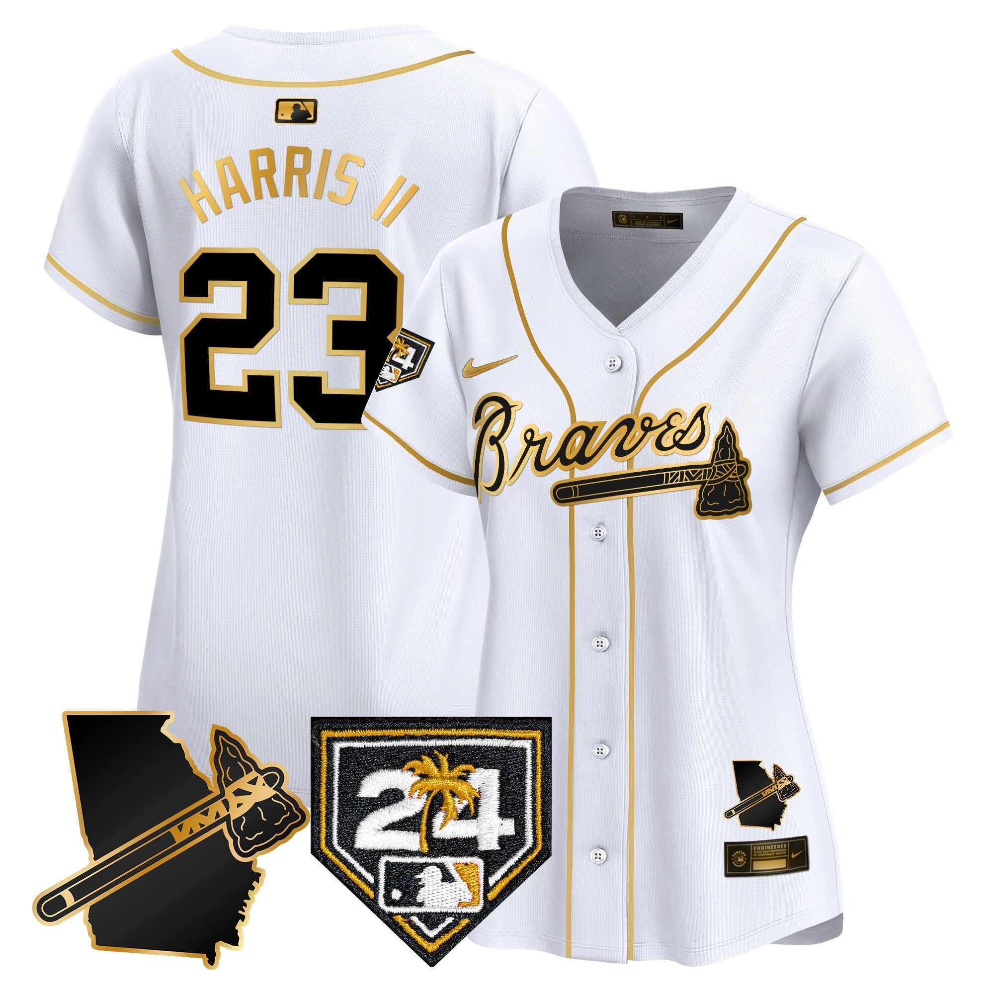 Women’s Atlanta 2024 Spring Training & Georgia Patch Vapor Premier Limited Jersey