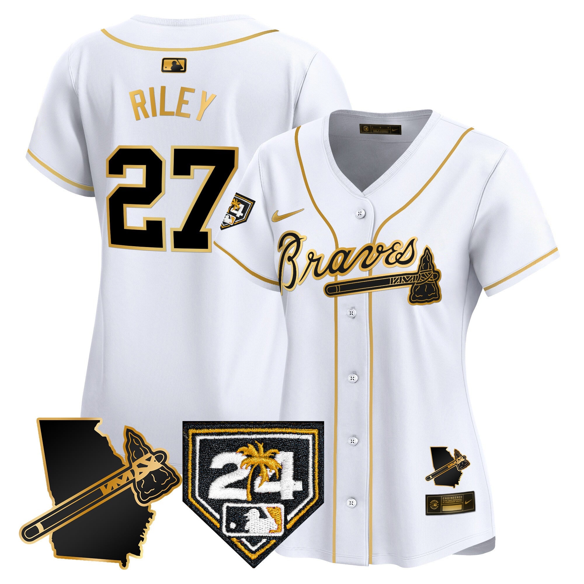 Women’s Atlanta 2024 Spring Training & Georgia Patch Vapor Premier Limited Jersey