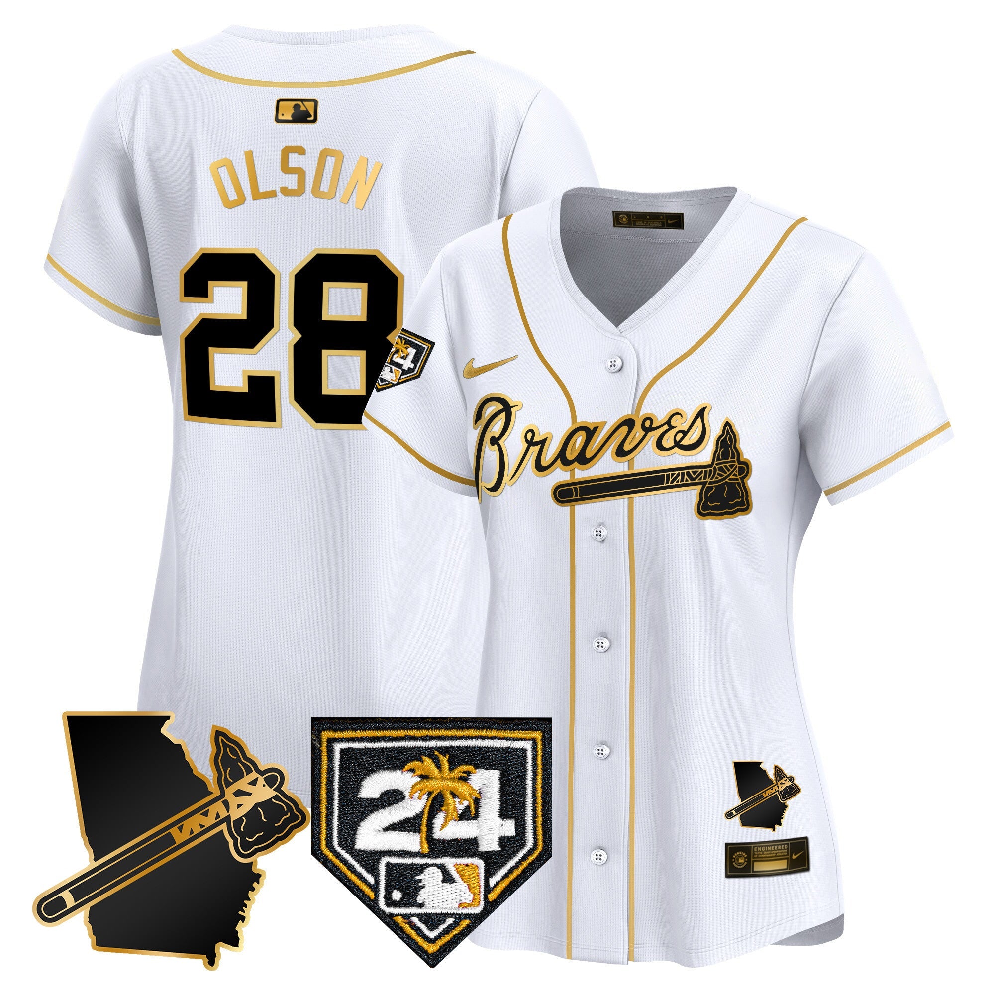 Women’s Atlanta 2024 Spring Training & Georgia Patch Vapor Premier Limited Jersey
