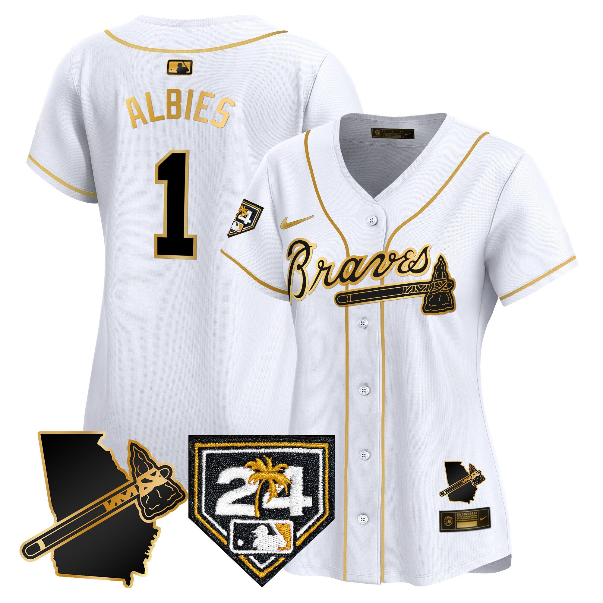 Women’s Atlanta 2024 Spring Training & Georgia Patch Vapor Premier Limited Jersey