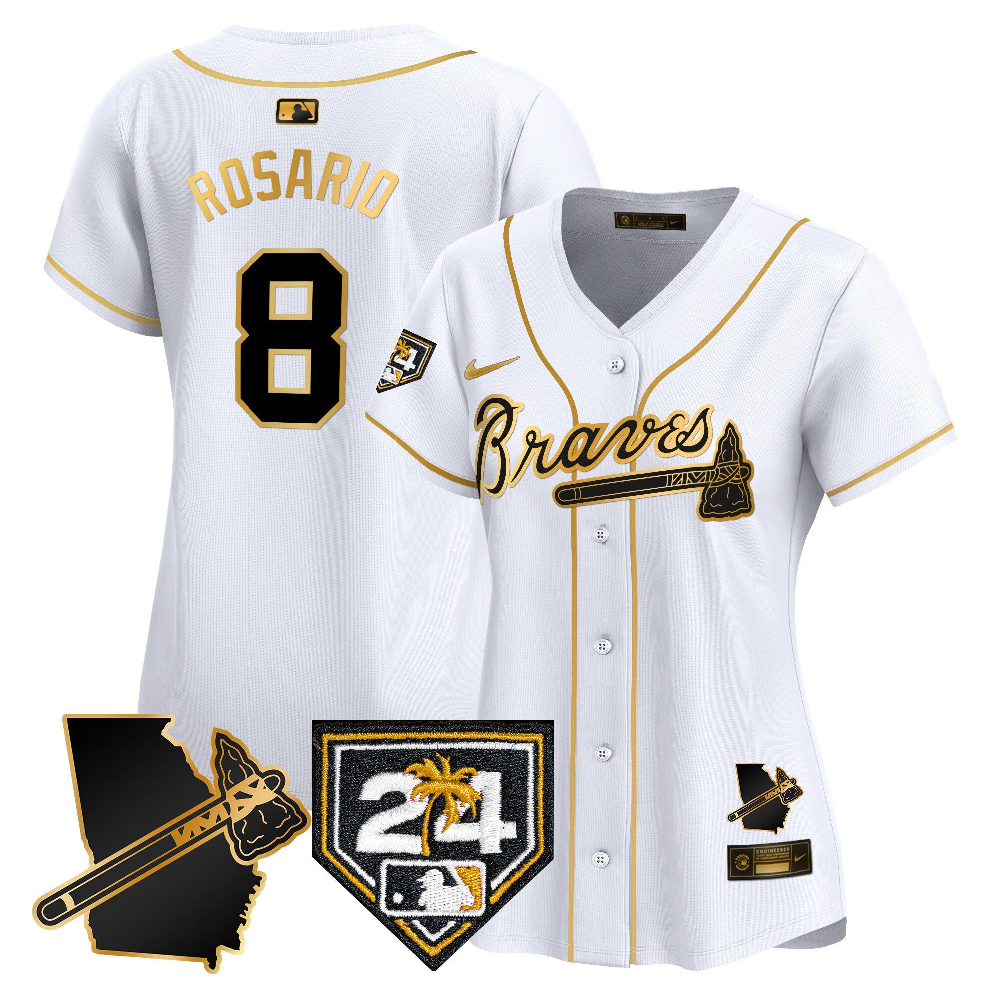 Women’s Atlanta 2024 Spring Training & Georgia Patch Vapor Premier Limited Jersey