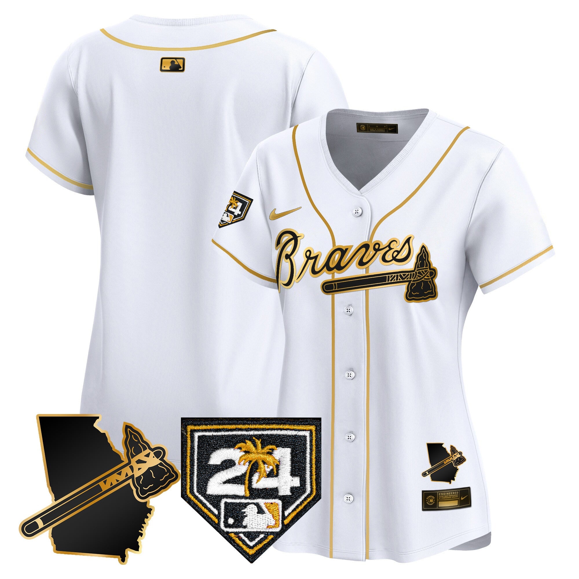 Women’s Atlanta 2024 Spring Training & Georgia Patch Vapor Premier Limited Jersey