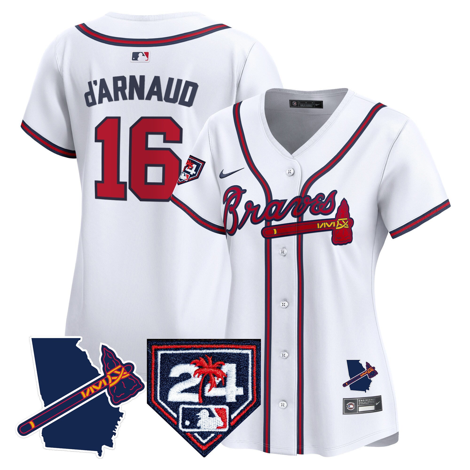 Women’s Atlanta 2024 Spring Training & Georgia Patch Vapor Premier Limited Jersey