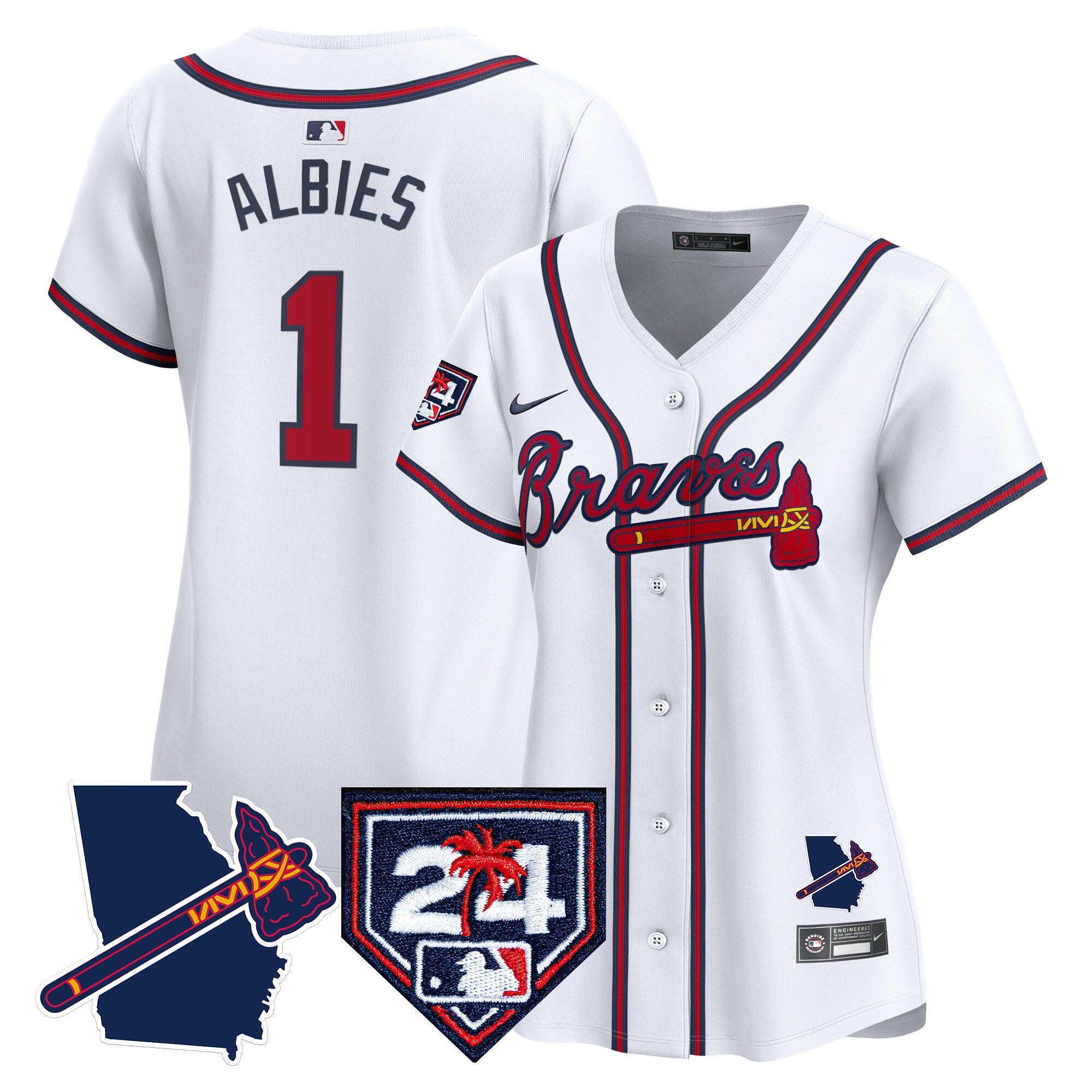 Women’s Atlanta 2024 Spring Training & Georgia Patch Vapor Premier Limited Jersey