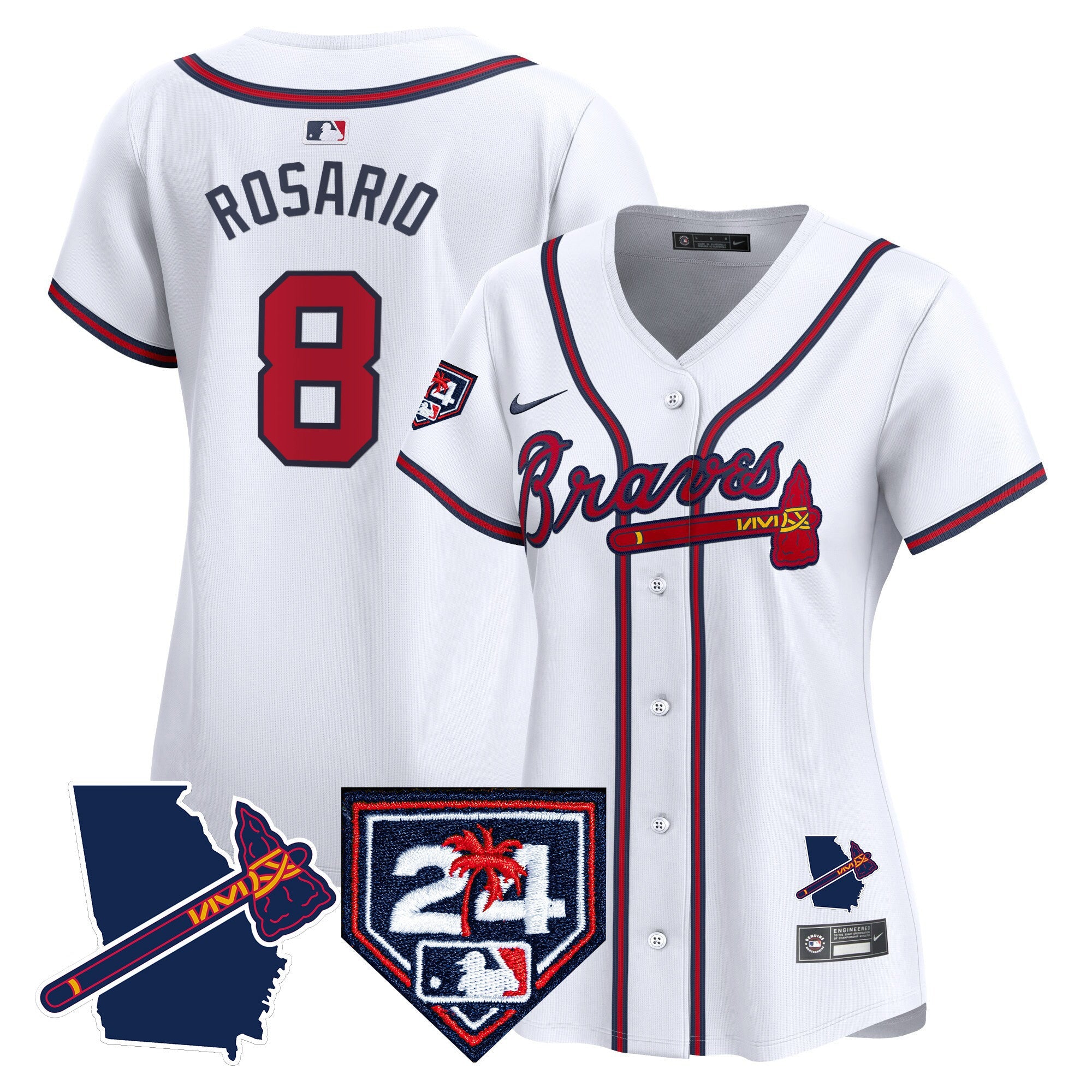 Women’s Atlanta 2024 Spring Training & Georgia Patch Vapor Premier Limited Jersey
