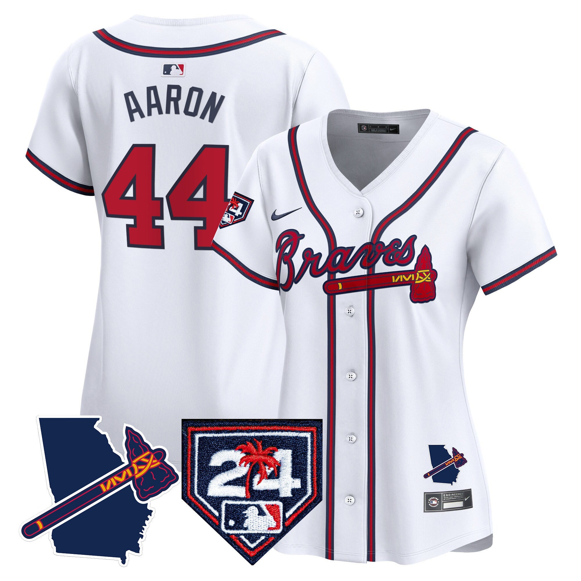 Women’s Atlanta 2024 Spring Training & Georgia Patch Vapor Premier Limited Jersey