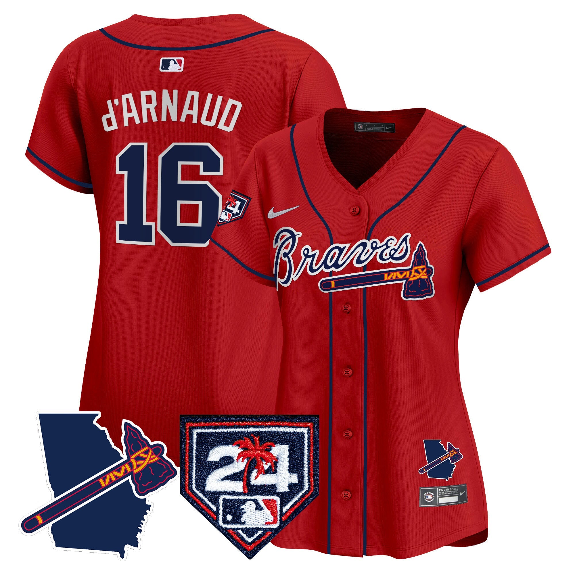 Women’s Atlanta 2024 Spring Training & Georgia Patch Vapor Premier Limited Jersey